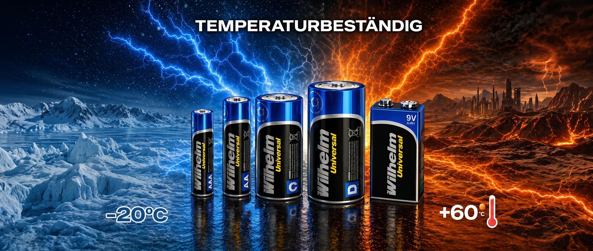 80 AAA Mikro Wilhelm Universal Alkaline Batterien im Shrink LR03