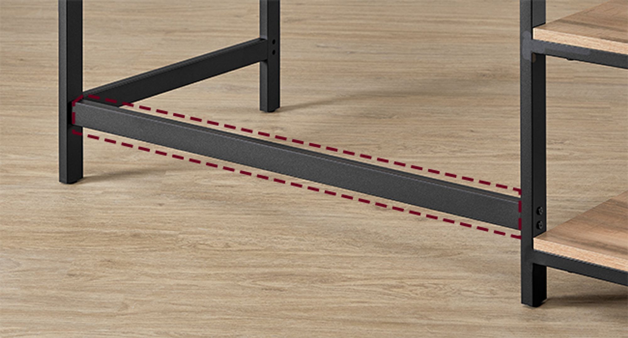 VASAGLE Computertisch Schreibtisch mit 2 Regale 120 x 75 x 60 cm