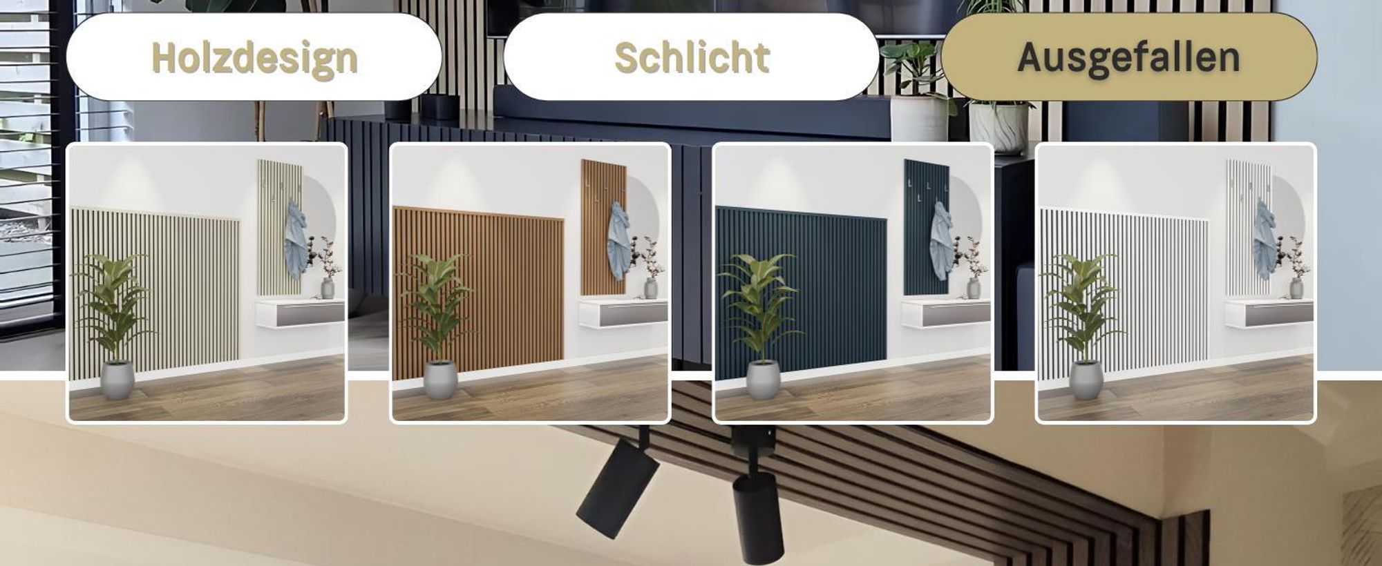 HEXIM Akustikpaneele 138,5x60cm Holz Comfort - flexible Holzpaneele Platten Lamellenwand MDF Wandpaneele Lamellenverkleidung Wandverkleidung schalldämmend (0.83m² Palomino)