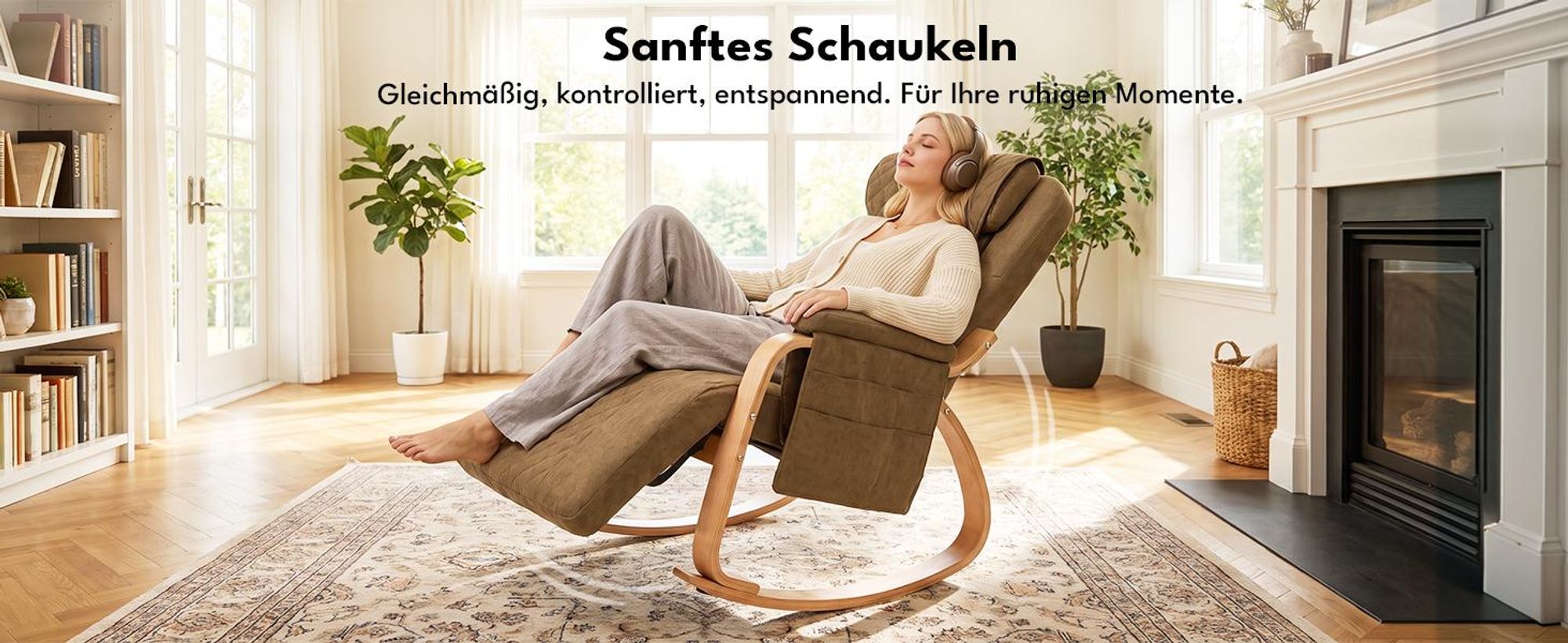 Schaukelmassagesessel mit sanftem,gleichmäßigem Schaukeln für ruhige und entspannte Momente zu Hause
