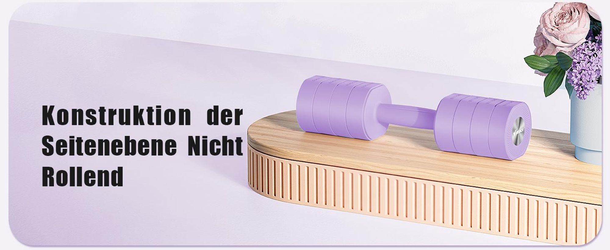 Verstellbare 4-in-1 Kurzhanteln 2er Set (1–4 kg) – Fitness Dumbbells für Zuhause & Home Gym, Krafttraining & Geschenkidee, lila