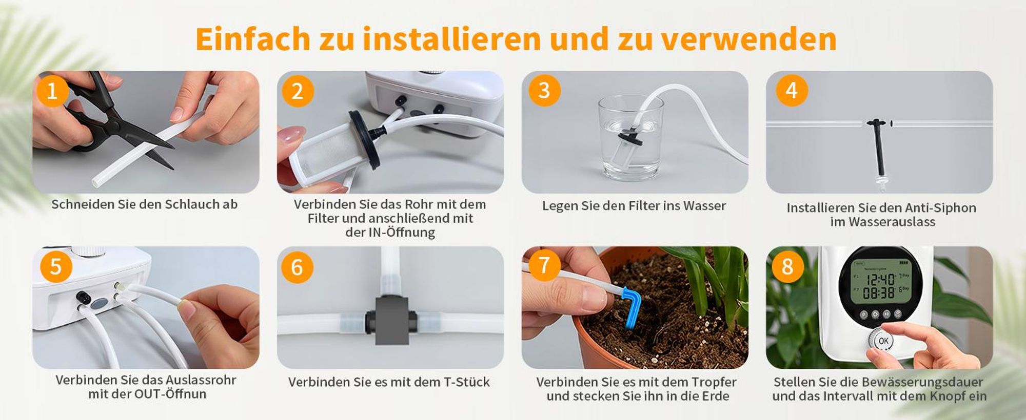 Automatische Bewässerung Pflanzen BewässerungssystemTropfbewässerung Indoor Garten Bewässerung mit Doppelte Pumpe Unabhängige Kontrolle, 30 Topfpflanz