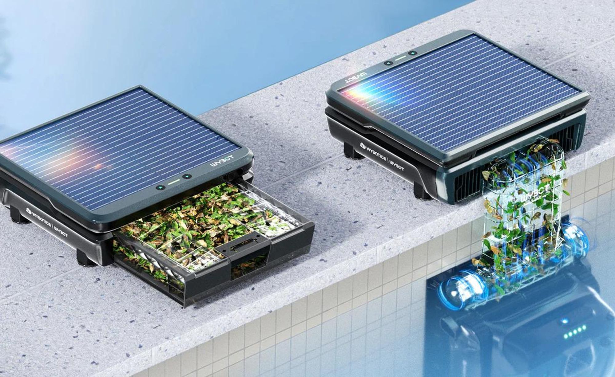 WYBOT S3 Poolroboter: 3D-Kartierung, KI-Vision, Solar/DC, 10L Self-Emptying, App-Steuerung