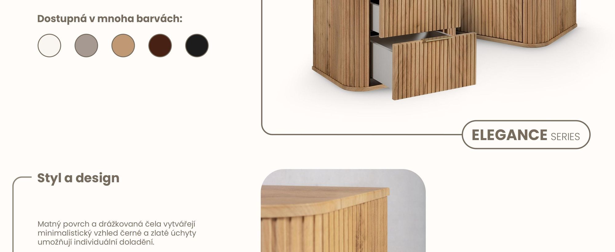 Koupelnová Skříňka 60 CM Hnědý Mat MDF 2 Zásuvky