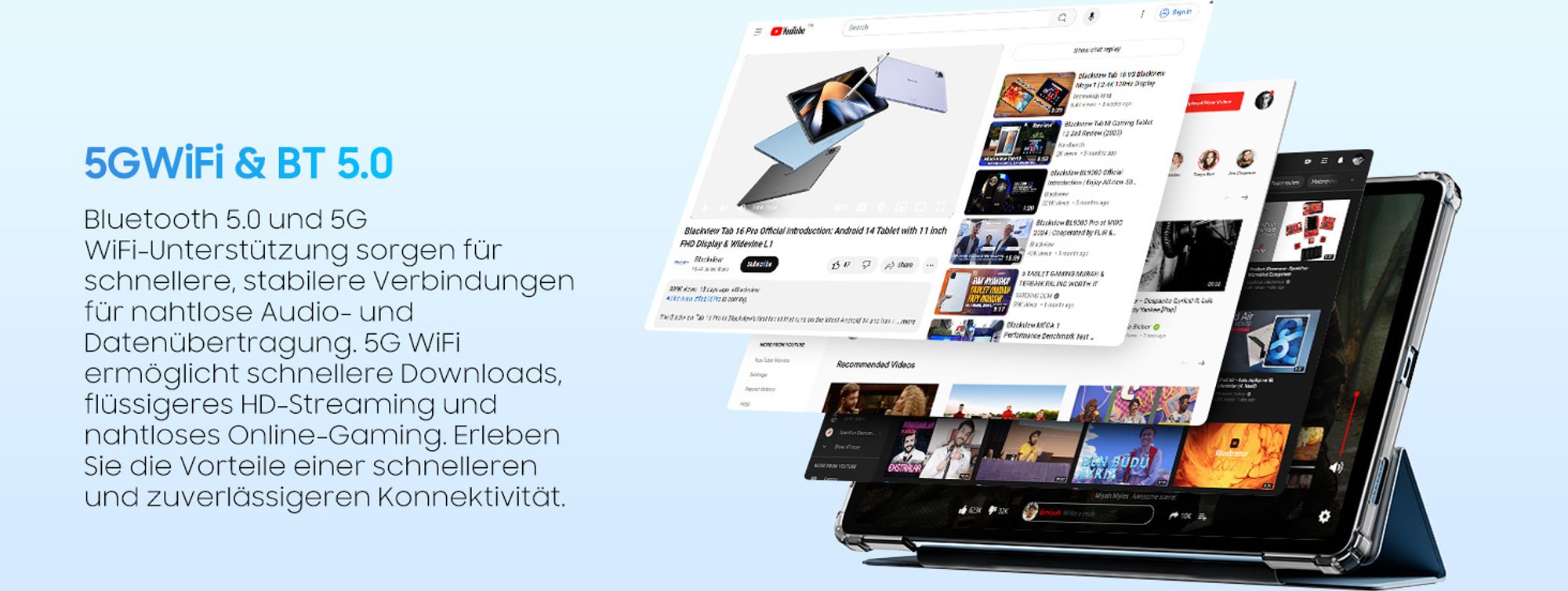 Blackview Tab90 WiFi, 11 Zoll Tablet, Android 15, 12GB( 4+8)RAM+128GB/2TB TF, Octa-core T606, 8200mAh, 5G WiFi, Dual-Kamera 13 MP + 8 MP
