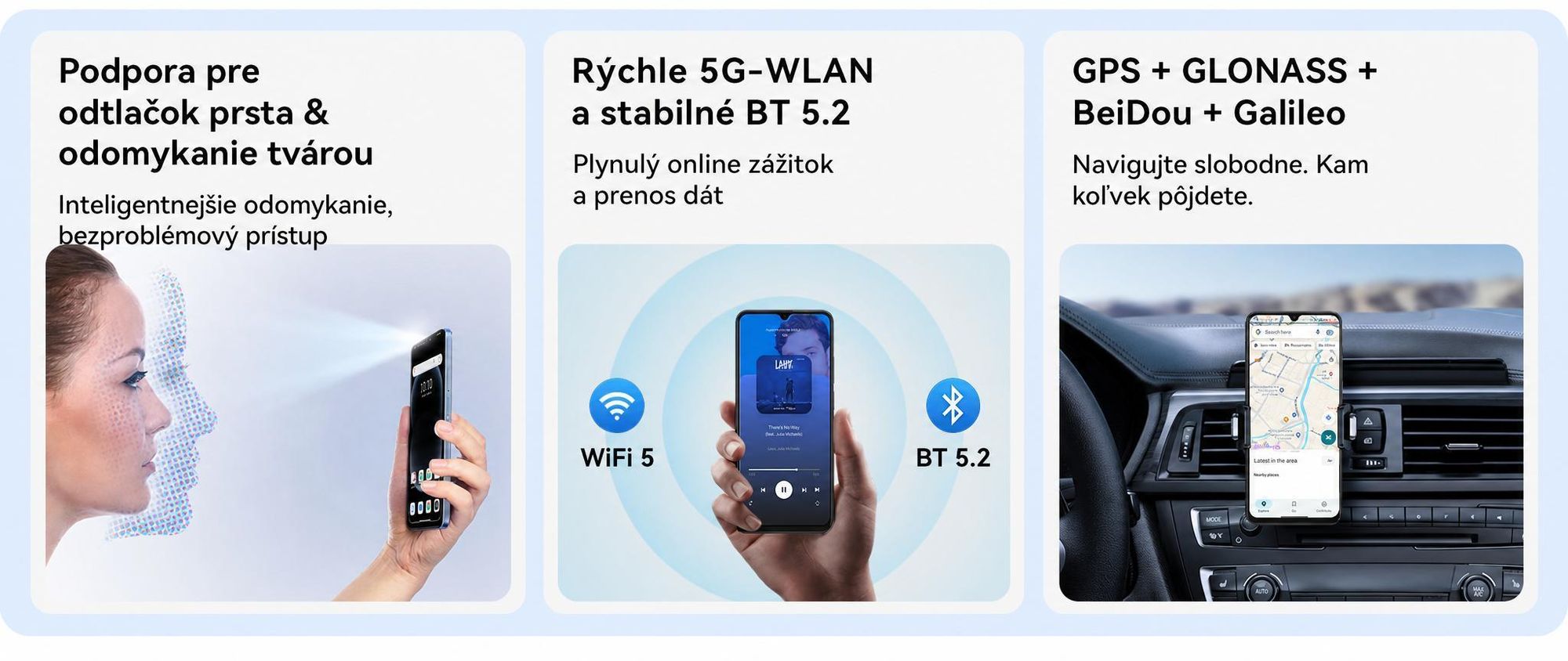 Smartphone Blackview WAVE 10 bez zmluvy, Android 16, 32+128 GB, Dual SIM, 120 Hz, 6,88", 32 MP, Live Photos, 5000 mAh, Face ID, Wi-Fi 5G, Doke OS 5.0