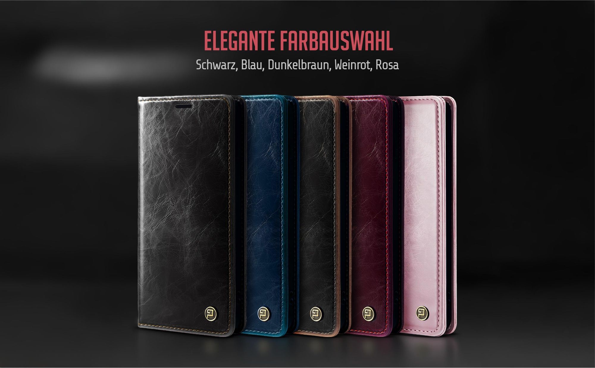 Handytaschen in Schwarz, Blau, Dunkelbraun, Weinrot und Rosa für Samsung Galaxy A16 / A16 5G