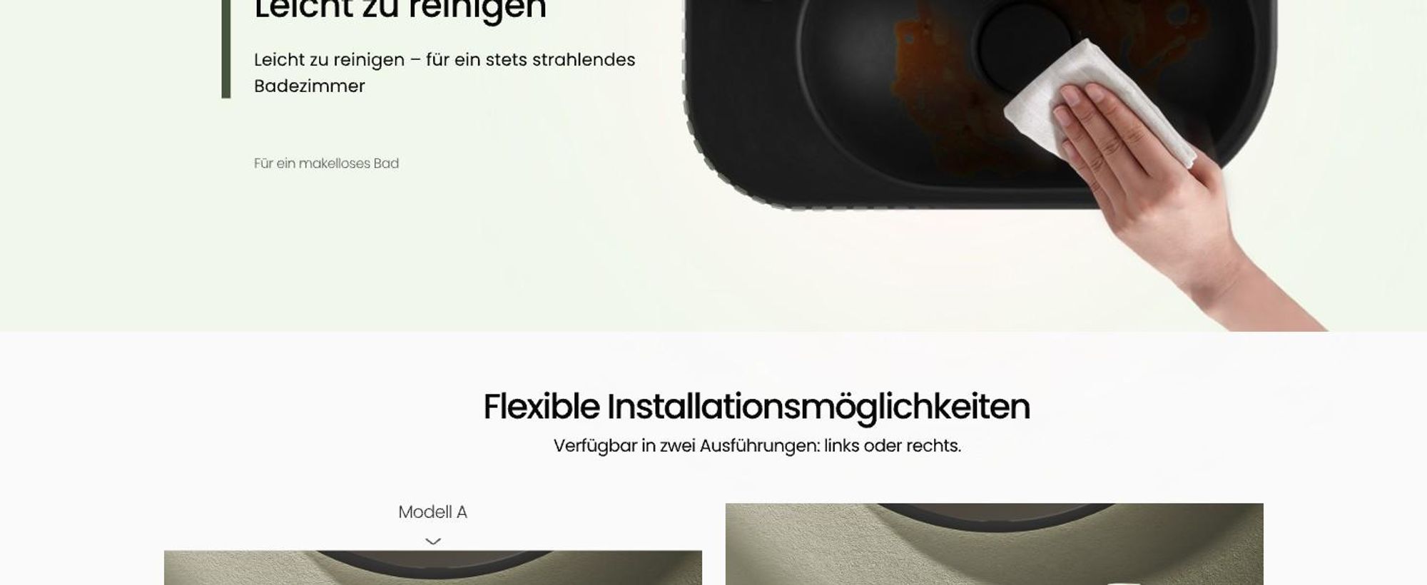 EMKE Eck-Wandwaschbecken – Kleines rechteckiges Aufsatzwaschbecken aus Keramik 400 x 215 x 120 mm mit Wasserhahnloch links Schwarz