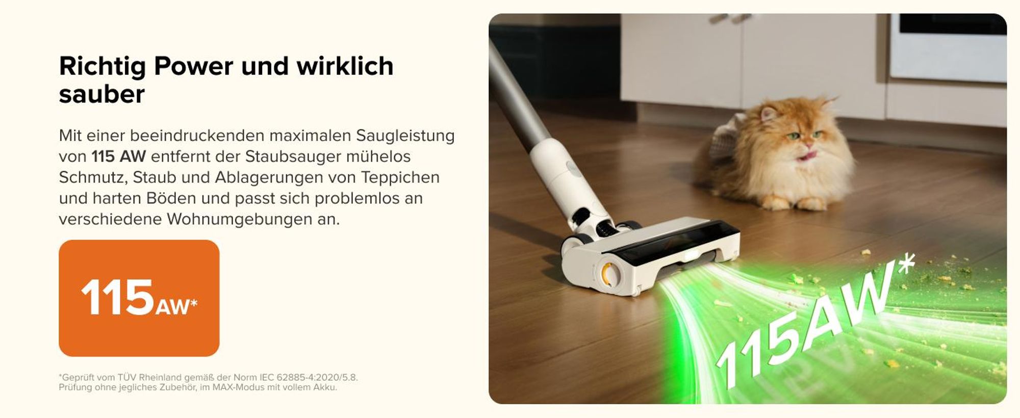 Roborock H60 Hub Akku Staubsauger mit Absaugstation, 27000Pa/300W/60 Min Akkusauger mit Absaugstation, Staubsauger kabelos mit Anti-Tangle Bürste