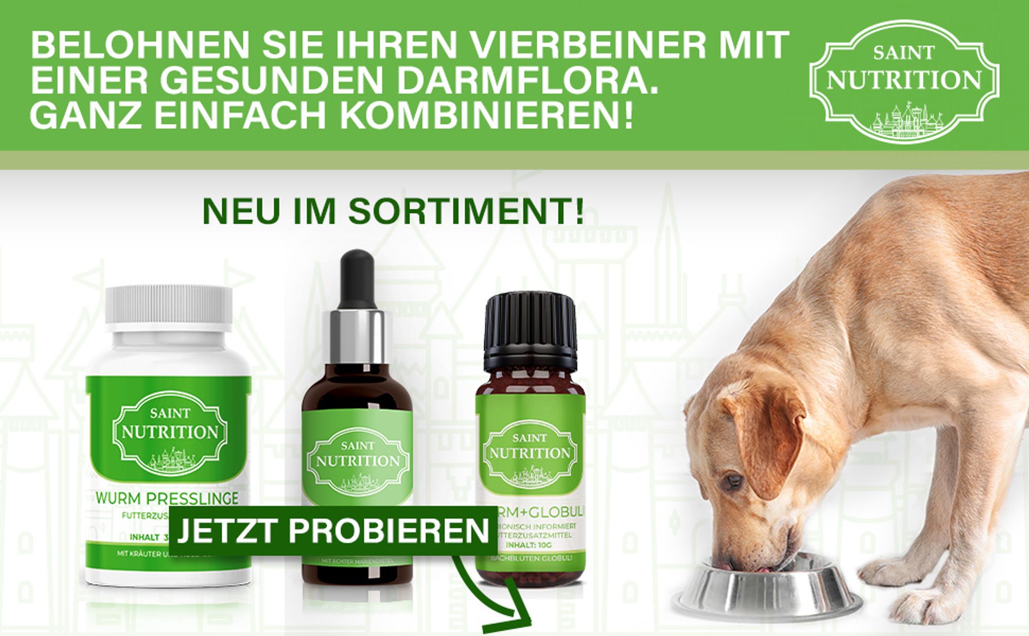 Saint Nutrition® Wurm Kügelchen - Wurmmittel Hund - entwurmen für Hunde - mit natürlichen Inhaltsstoffen - Wurmkur - für Hunde und Katzen