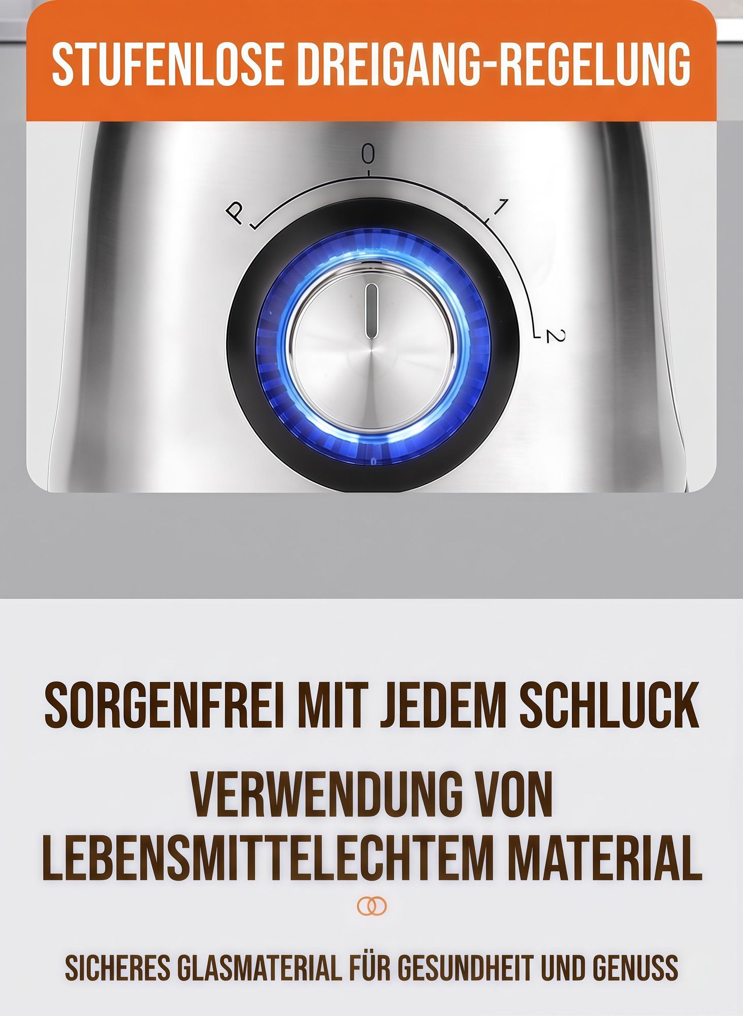 Multifunktionale Küchenmaschine 3-in-1 Standmixer, 1200ML Hochwertiger Glasbehälter, 1200W, Edelstahlklingen, mit Pulsfunktion