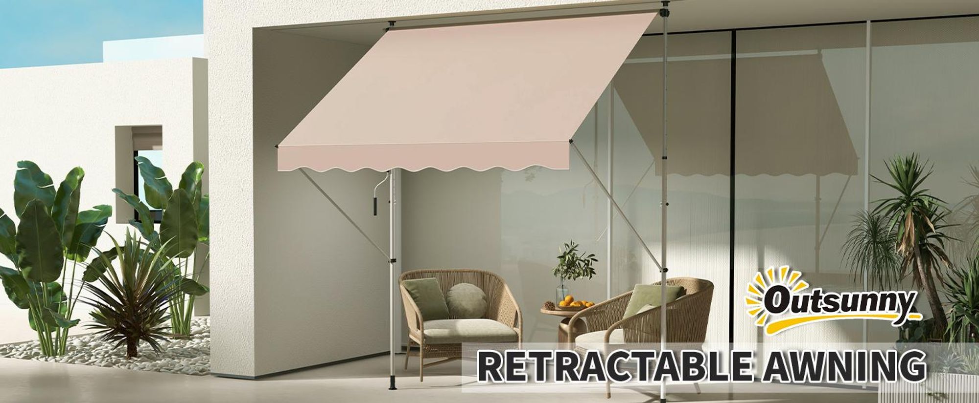 Markiza z ramieniem składanym, markiza z ramieniem przegubowym, markiza przeciwsłoneczna, korba ręczna, balkonowa, aluminiowa, 2x1,5m