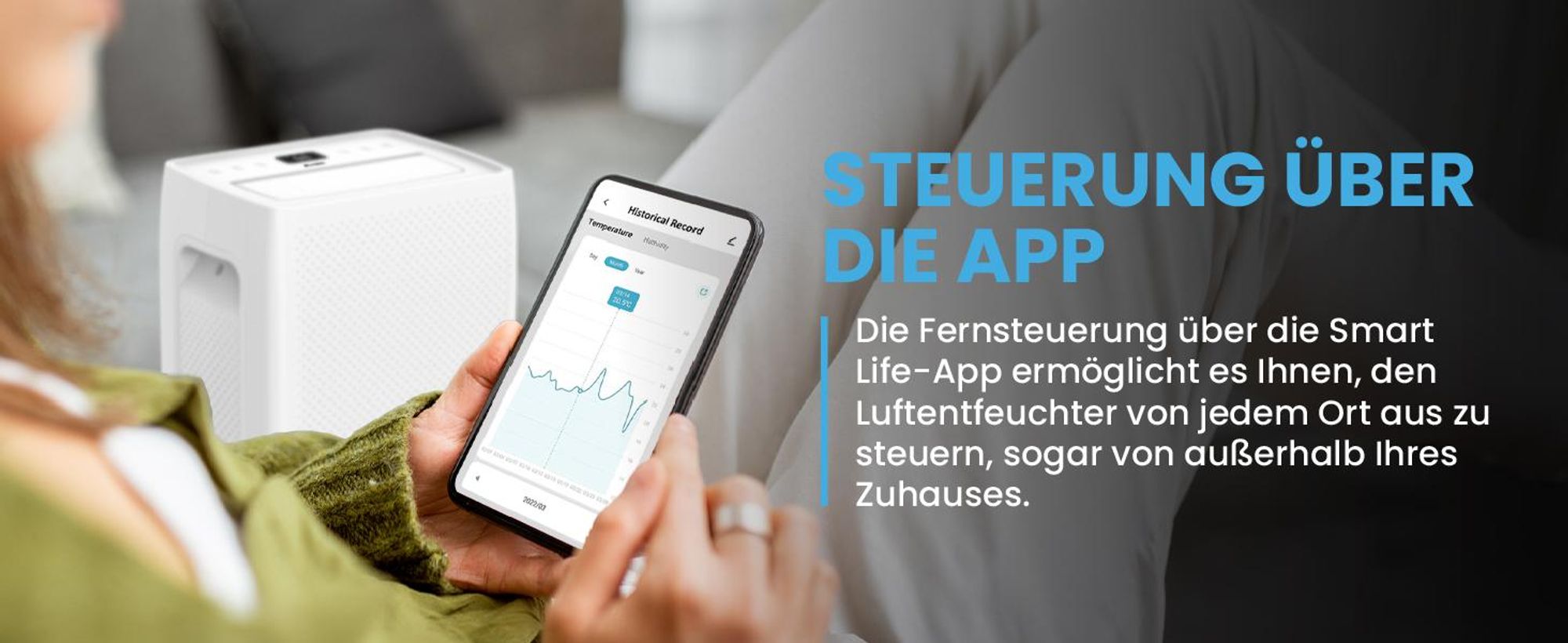 Luftentfeuchter bis zu 45m² steuerung uber App