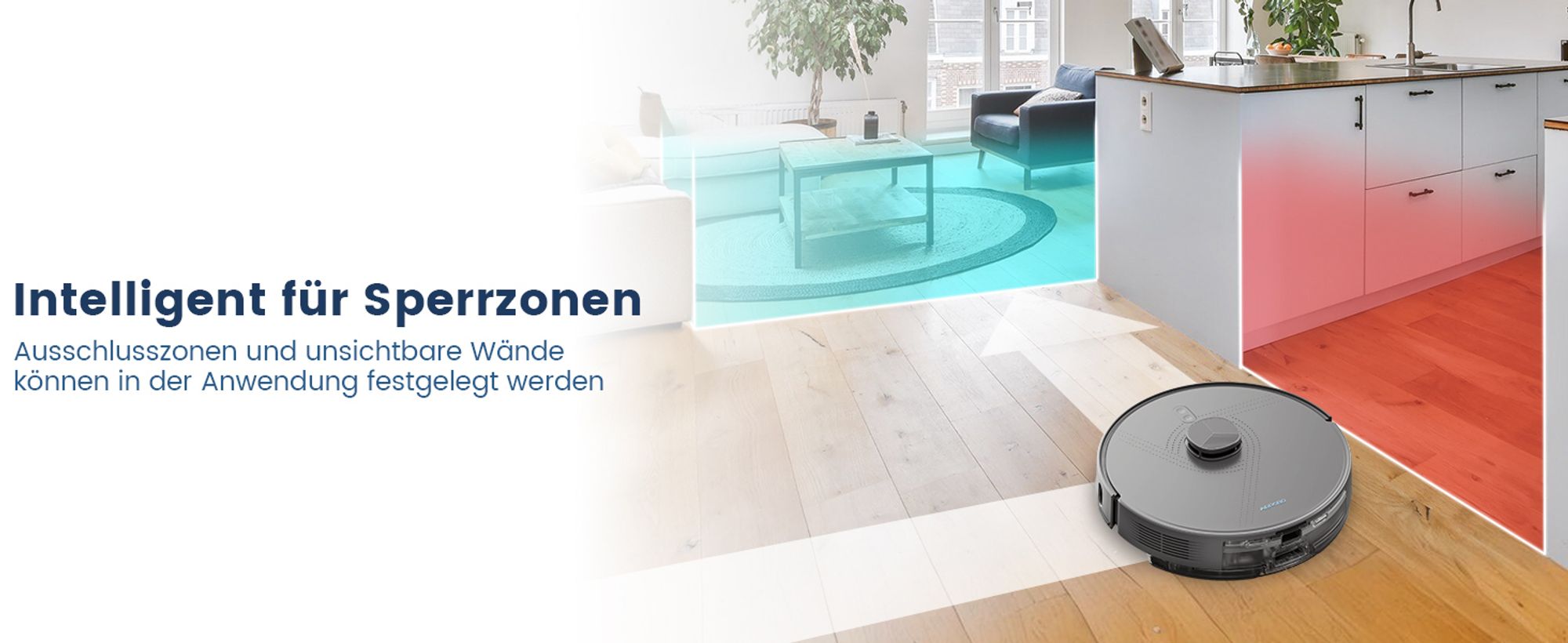Saugroboter AIRROBO L50+ mit Saug- und Wischfunktion, 10000Pa Leistungsstarke Saugkraft, 240 Minuten Akkulaufzeit