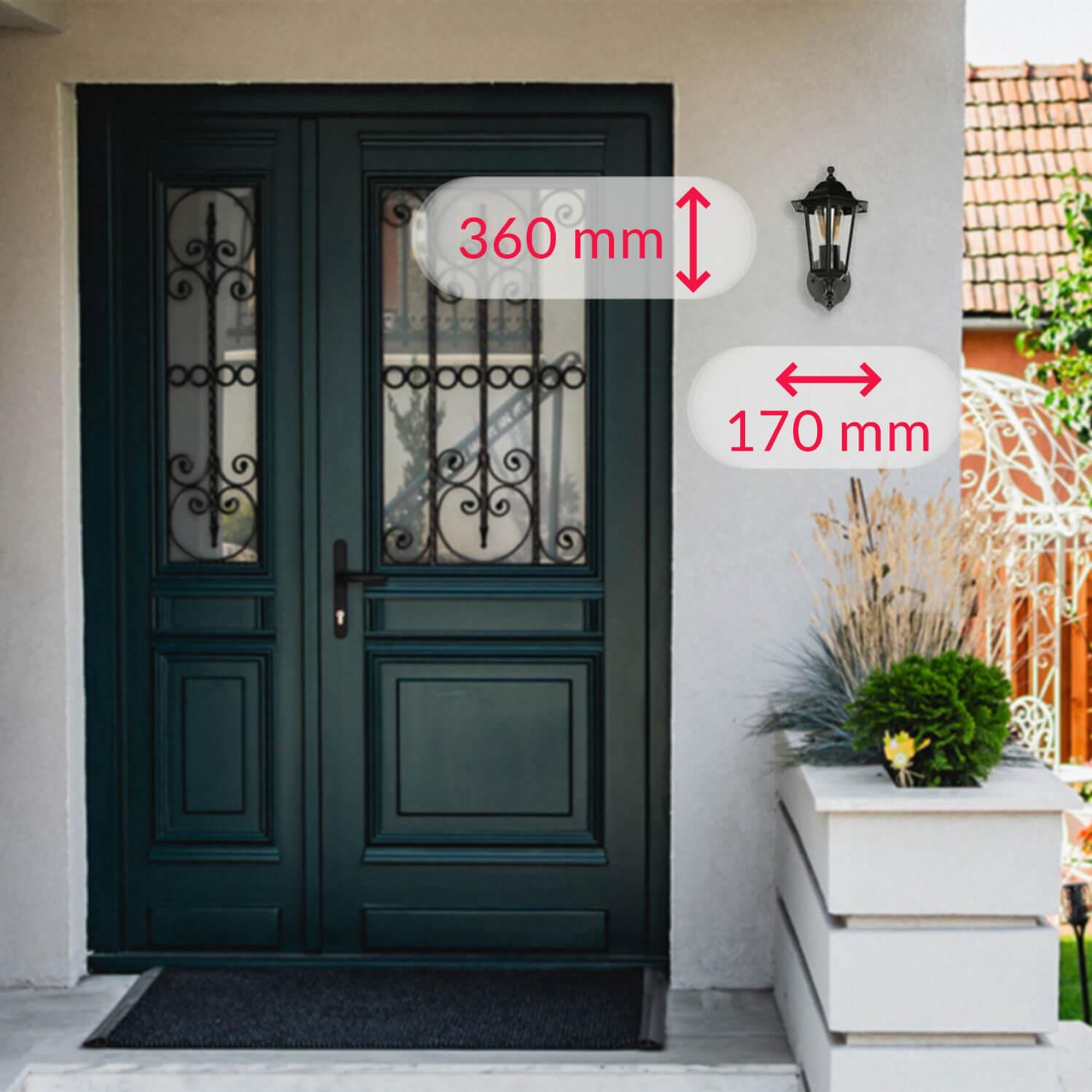 Ideal für Hauseingang, Balkon und Terrasse