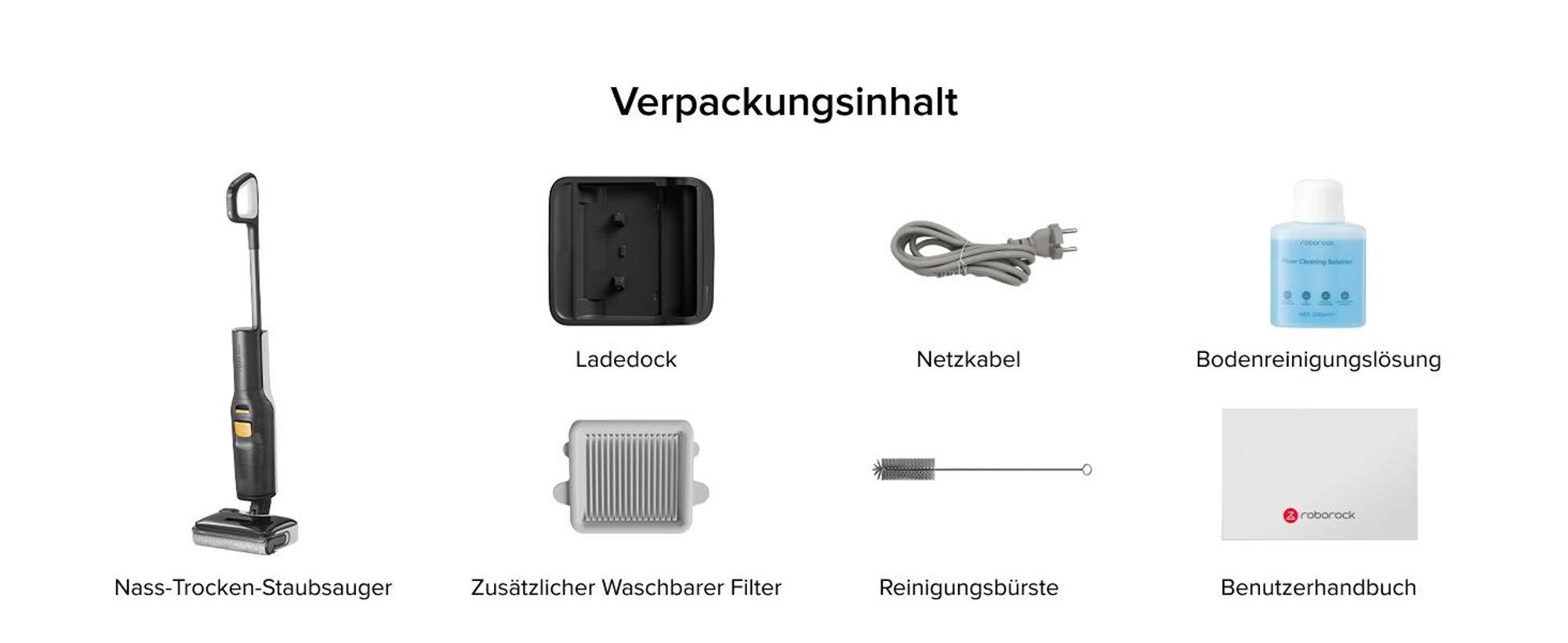 Roborock F25 BX Nass Trockensauger, 20.000 Pa, 90°C Heißluft-Schnelltrocknung & Hohe Temperaturen Selbstreinigung, 180° flach absenk