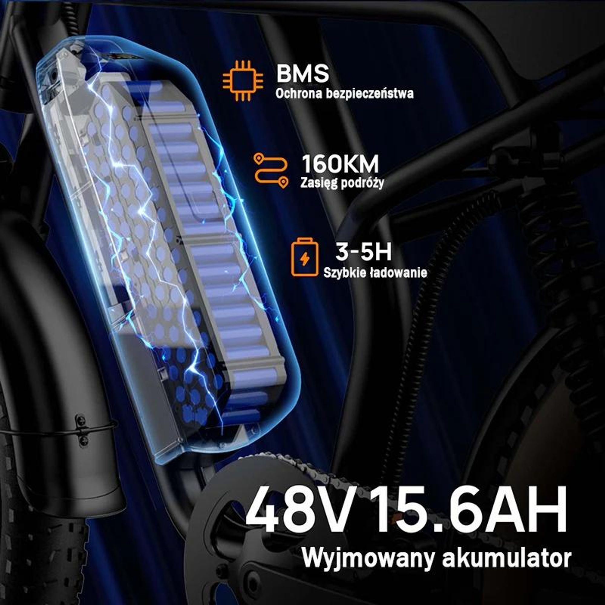 URLIFE T2 Rower Elektryczny - Silnik 250W Bateria 48V 15.6Ah Hamulce Tarczowe Tryb wspomagania pedałowania - Czarny