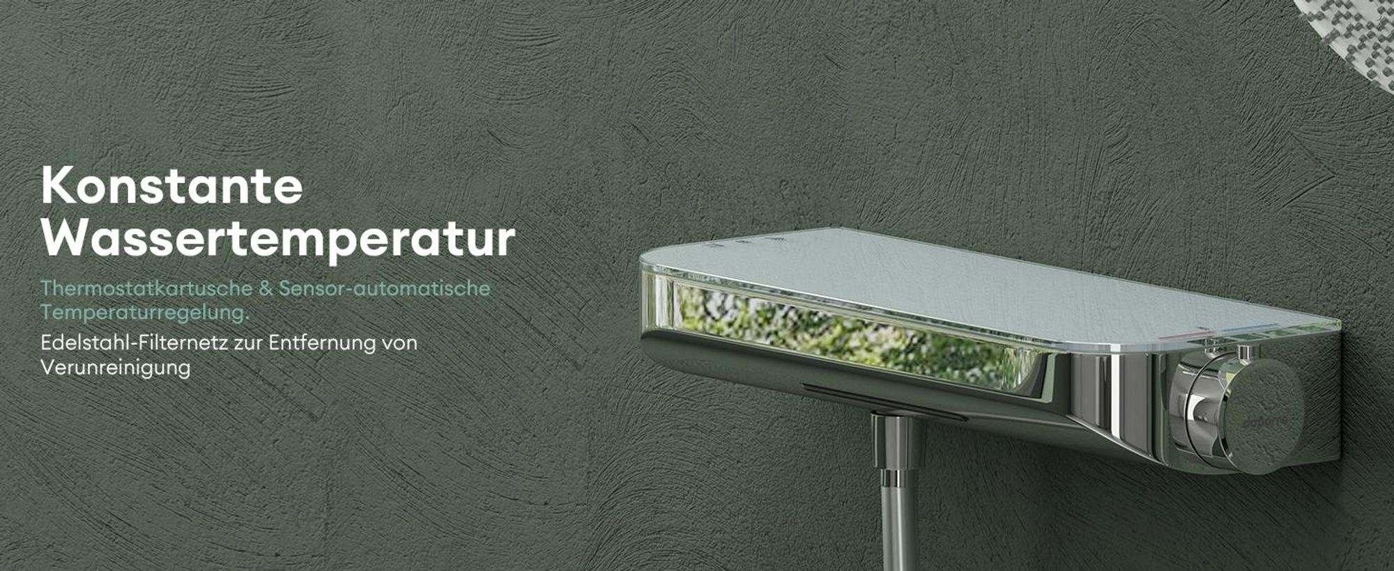 Mai & Mai Thermostat Badewannenarmatur mit Handbrause Wannenarmatur Wannenthermostat 4 Strahlarten Wandarmatur für Badewanne Matt Schwarz Duschsystem8