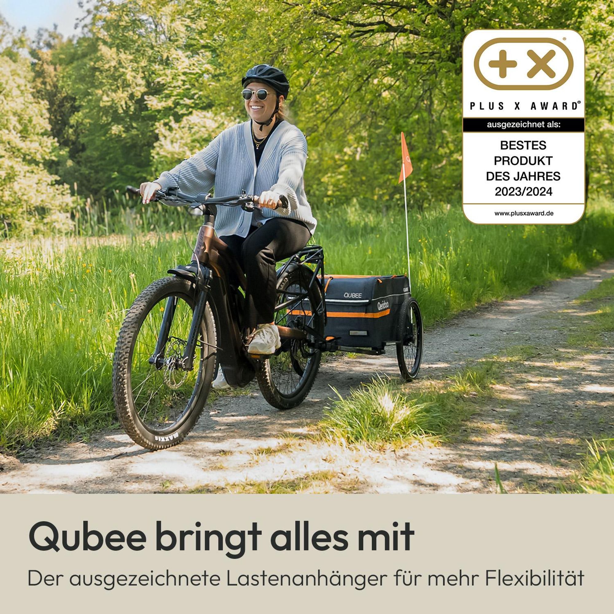 Qeridoo Qubee Cargo / Lastenanhänger, Farbe: Grey