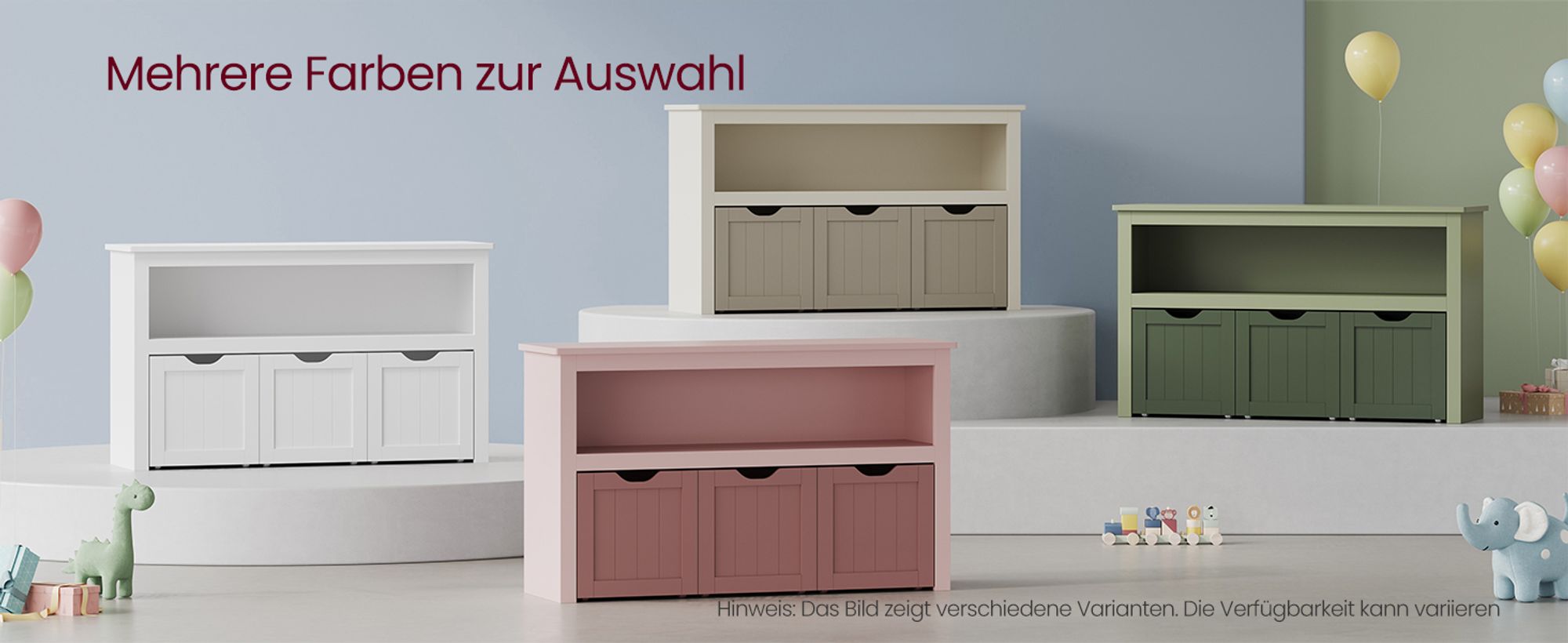 Mehrere Farben zur Auswahl