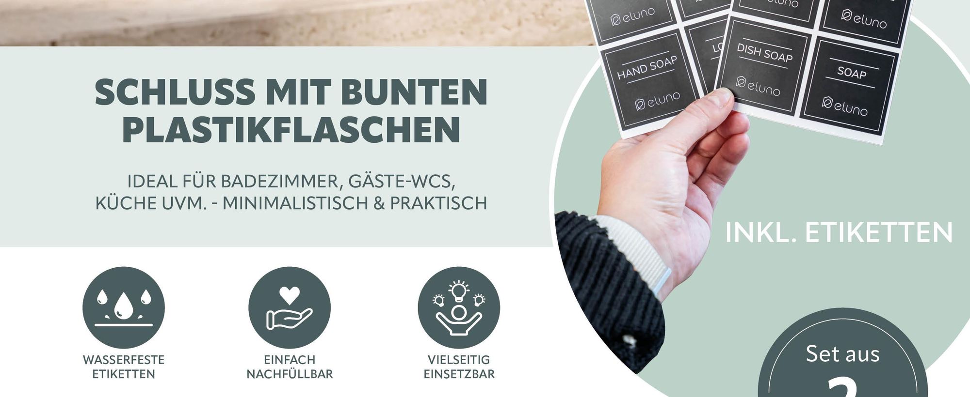 Ideal für Bad und Küche