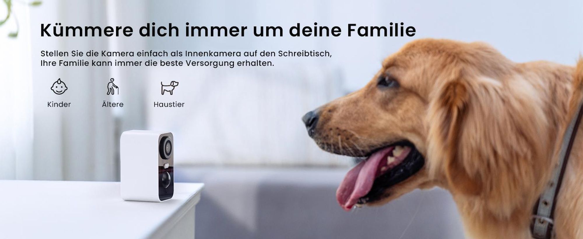 Überwachungskamera Aussen Solar Akku 2,4 GHz WLAN Aussenkamera Outdoor mit PIR-Bewegungserkennung 64GB