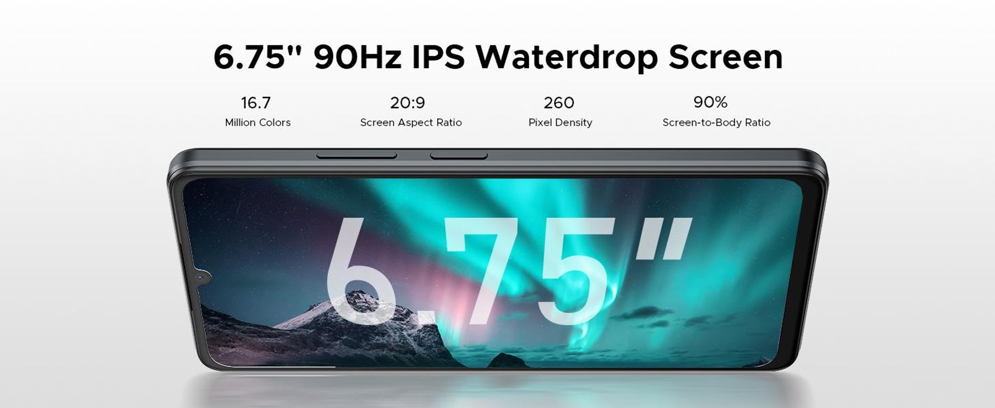 DOOGEE Note58 Pro, smartphone, Android 16, 6,75" displej s obnovovací frekvencí 90 Hz, baterie 6250 mAh, 64 GB RAM + 256 GB interní paměť, 4G, 16MP fotoaparát, NFC, čtečka otisků prstů, bez smlouvy