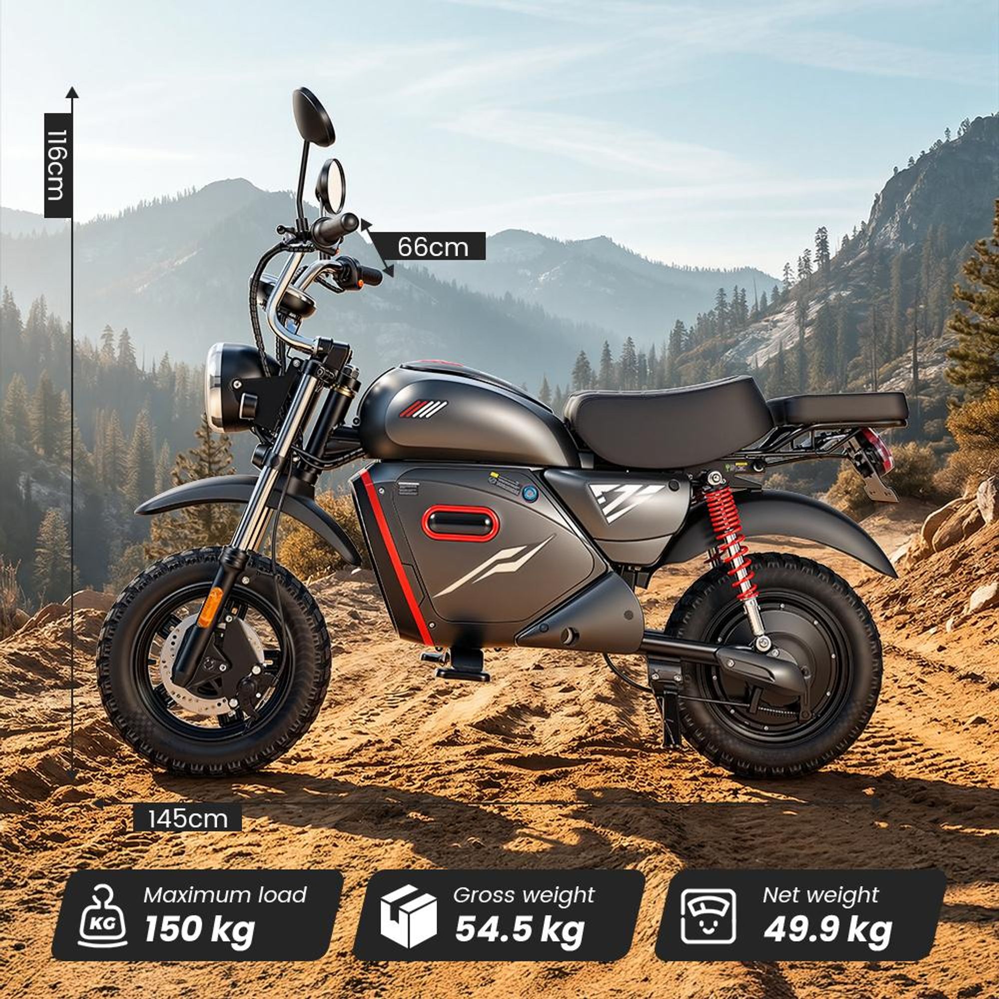 Vélo électrique pour courses Y18, 48 V 20 Ah, charge maximale 150 kg, pneus 15 pouces, avec NFC