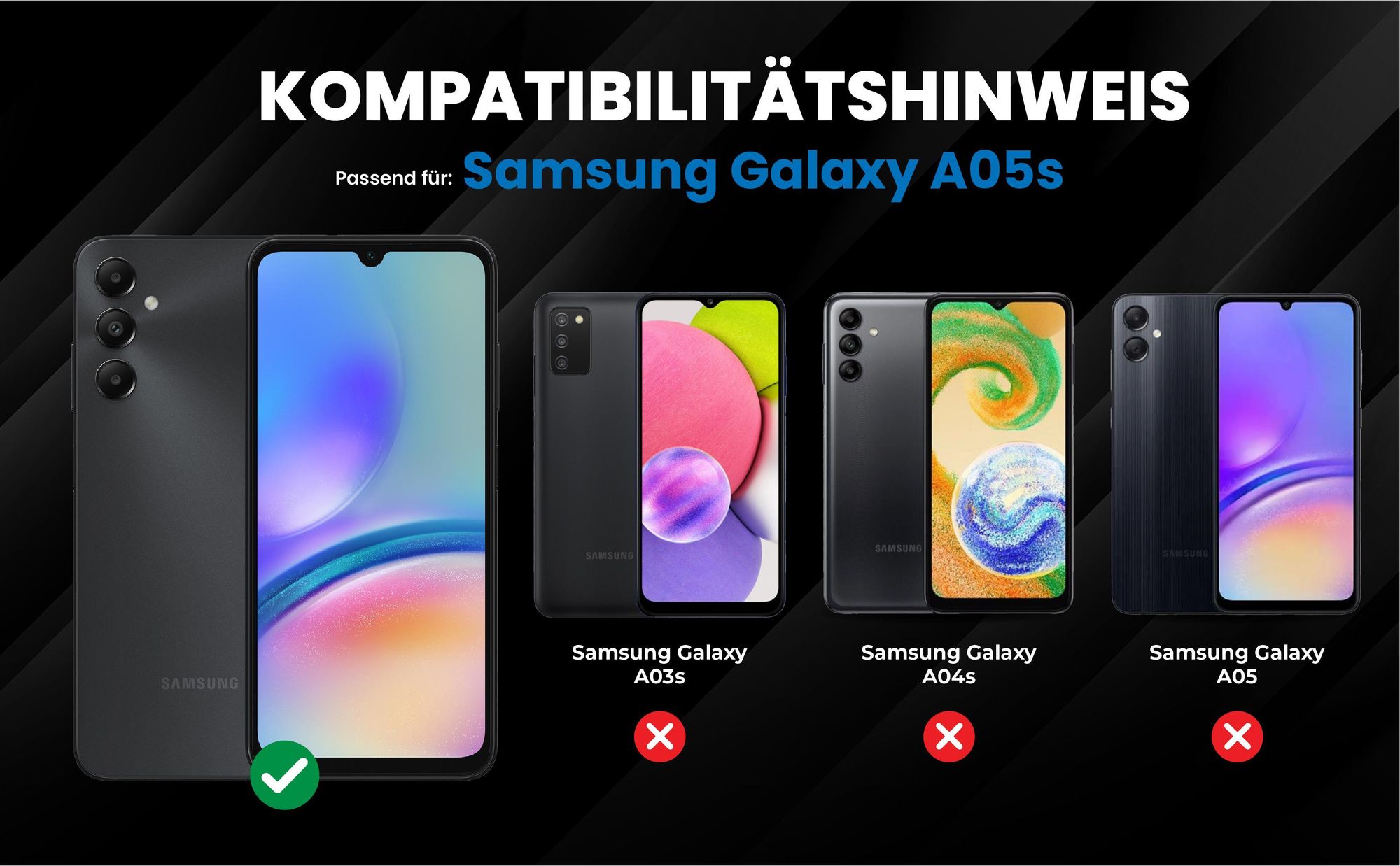 Armor Outdoor Handyhülle für Samsung Galaxy A05s Handy Panzer Case Cover Schutzhülle Farbe: Schwarz