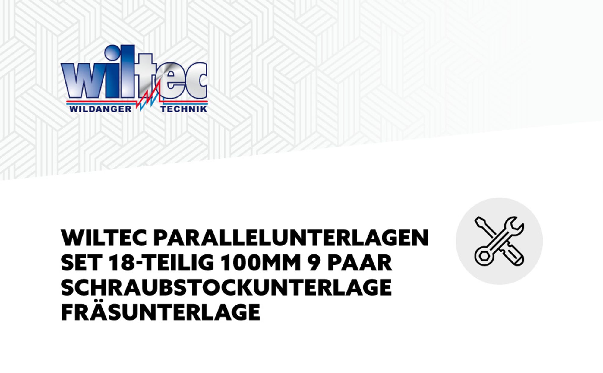 Wiltec Parallelunterlagen Set 18-teilig 100mm, 9 Paar Schraubstockunterlage aus Werkzeugstahl, Fräsunterlagen, Unterlegleisten