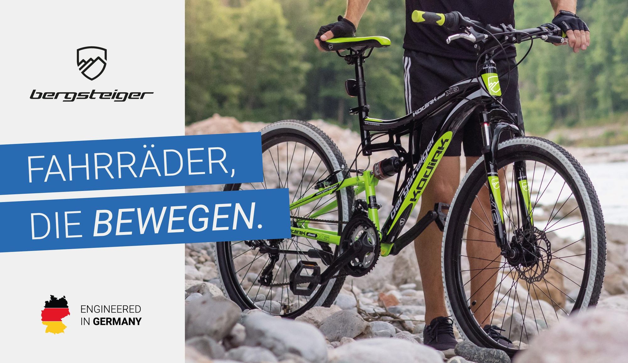 Bergsteiger Kodiak 24 Zoll Kinderfahrrad, geeignet für 8, 9, 10, 11 Jahre, Scheibenbremse, Shimano 21 Gang-Schaltung, Mountainbike mit Vollfederung, Jungen-Fahrrad