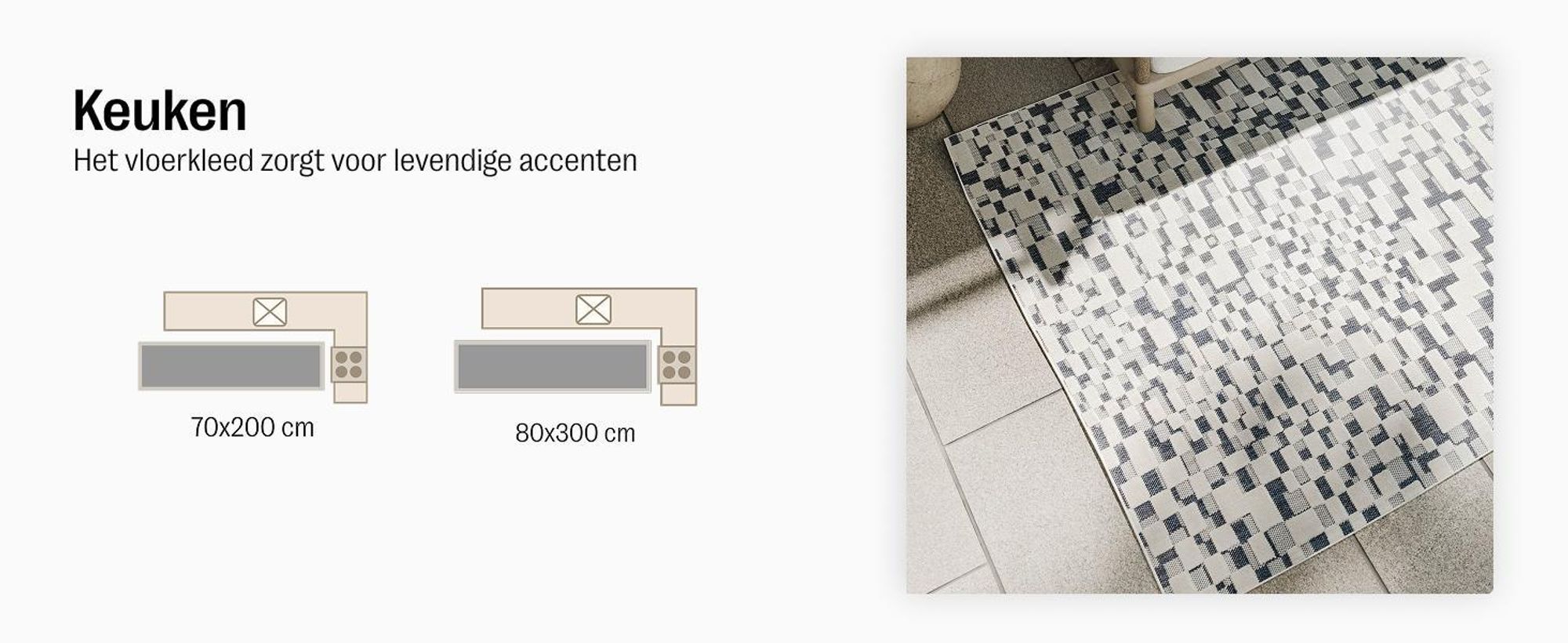 benuta tapijt voor binnen en buiten Kaleo Crème/Beige 70x200 cm Tapijt woonkamer Buitentapijt Loper Modern Korte pool Scandinavisch
