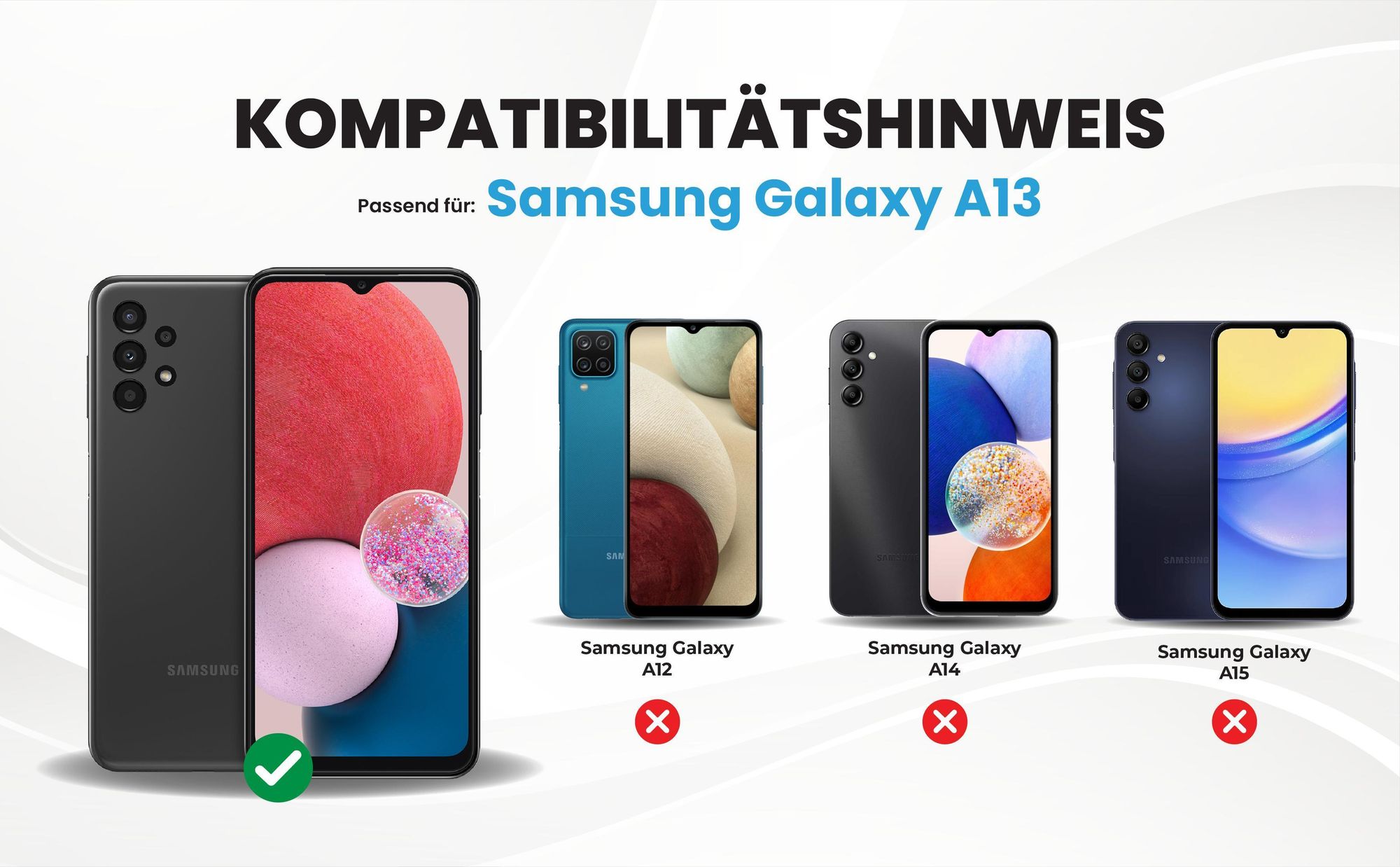 Kompatibilitätshinweise Hülle für Samsung Galaxy A13