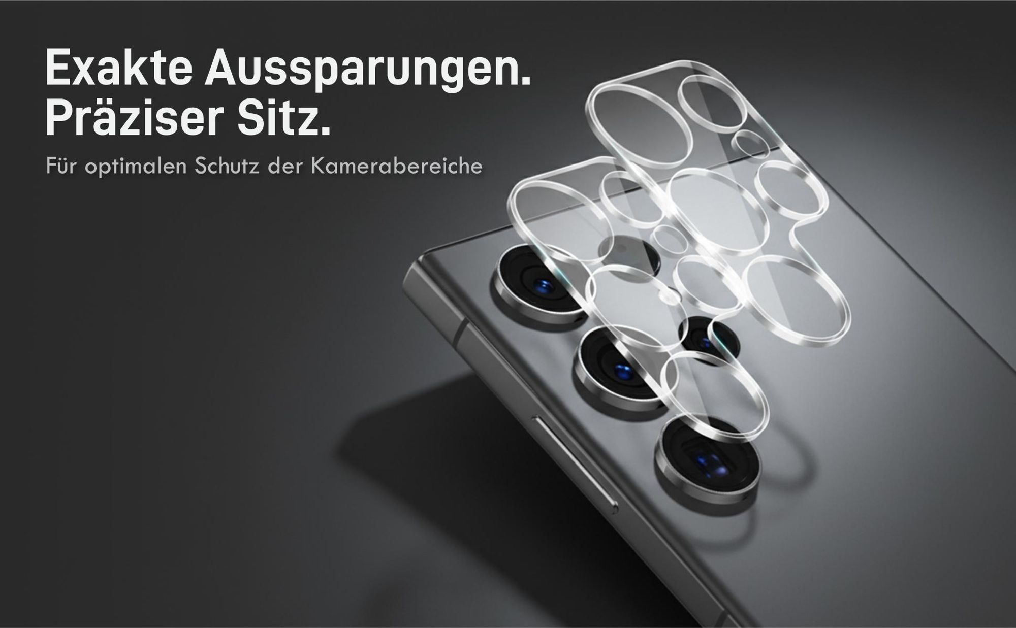 Viererpack Kamera und Displaygläser - Resistent gegen Fingerabdrücke