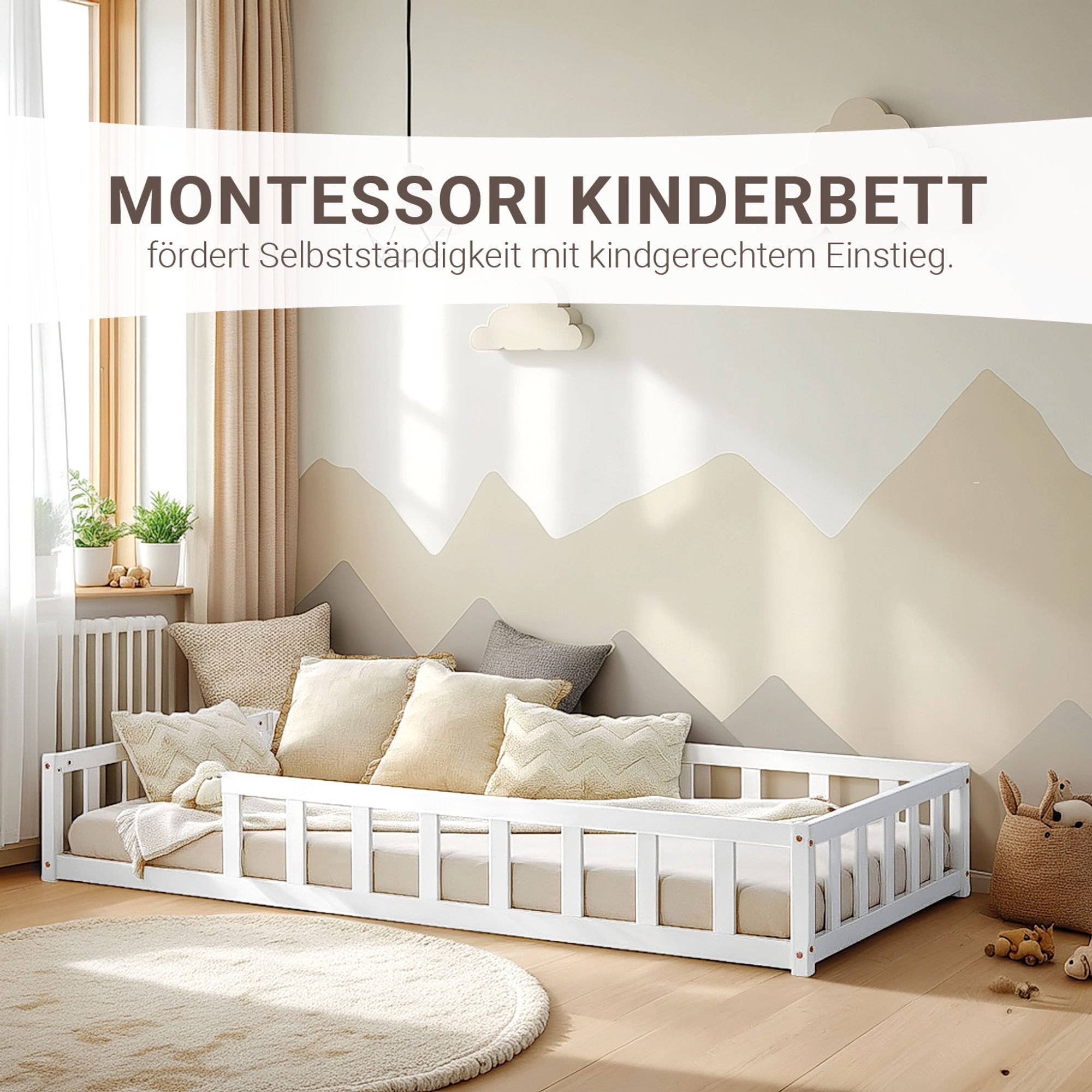 Montessori Kinderbett fördert die Selbstständigkeit des Kindes