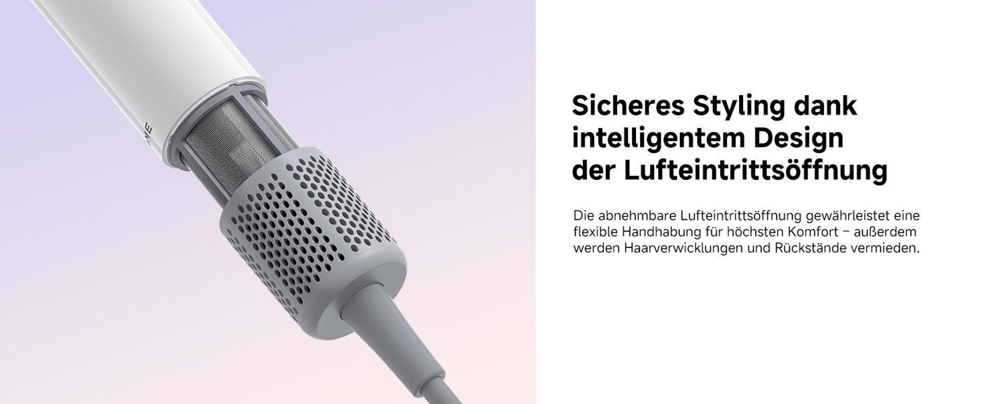 Dreame Mini Hochleistungs-Haartrockner,270g leicht,schnelltrocknend Fön,100K U/min Motor,NTC-Temperaturregelung, Negativ-Ionen,5 Steuerungsmodi,Weiß