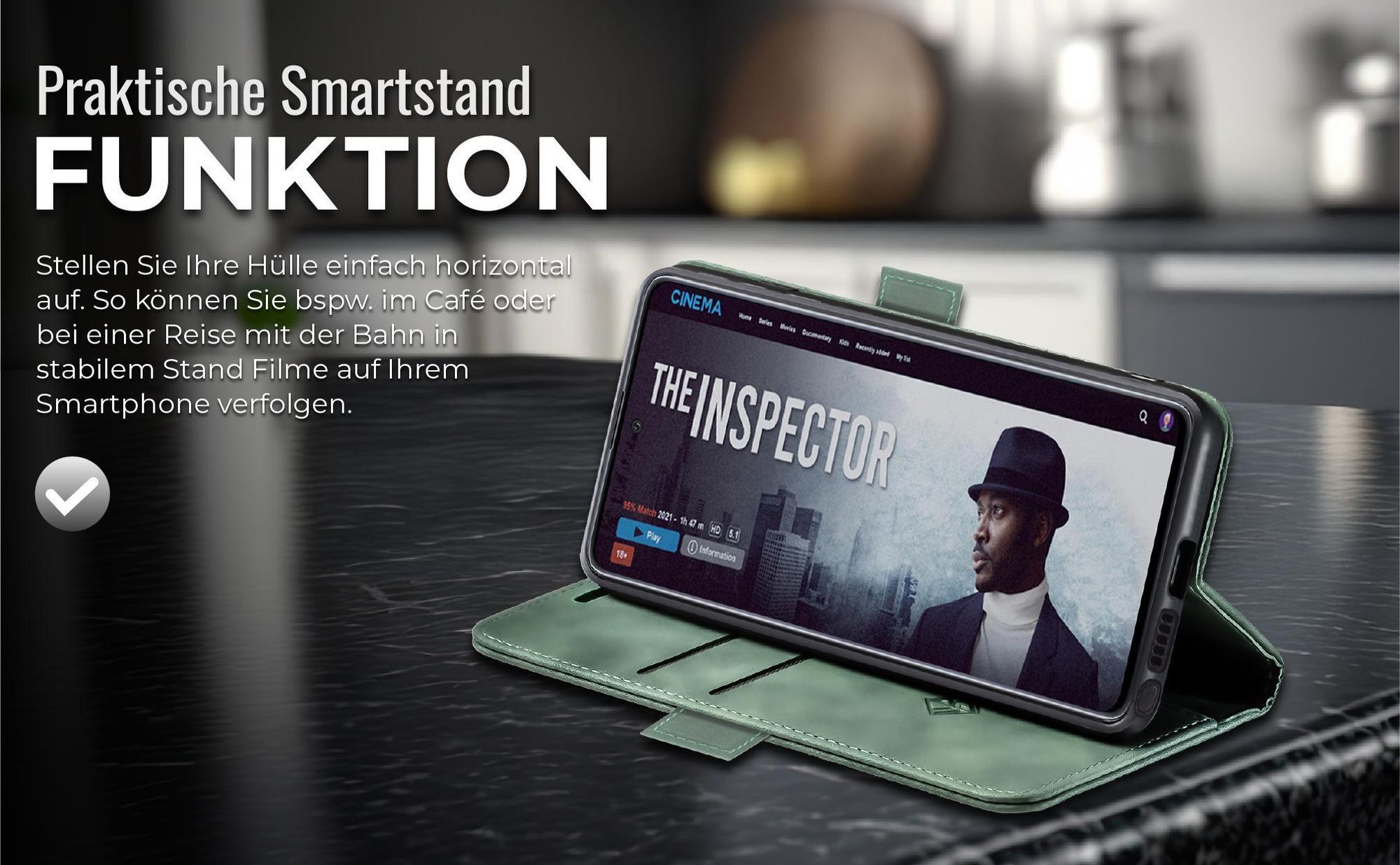 Hülle für Samsung Galaxy S23 Ultra mit praktischer Aufstellmodus für Videostreaming
