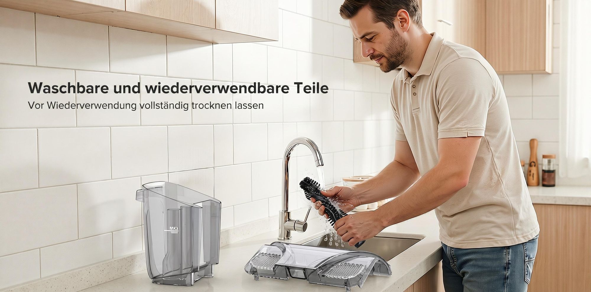 Lubluelu X3 Teppichreinigungsgerät 19kPa 1200W Waschsauger mit Schlauchaufsatz, Dual-Tanksystem, Polsterreiniger für Sofa, Teppiche & Autositze