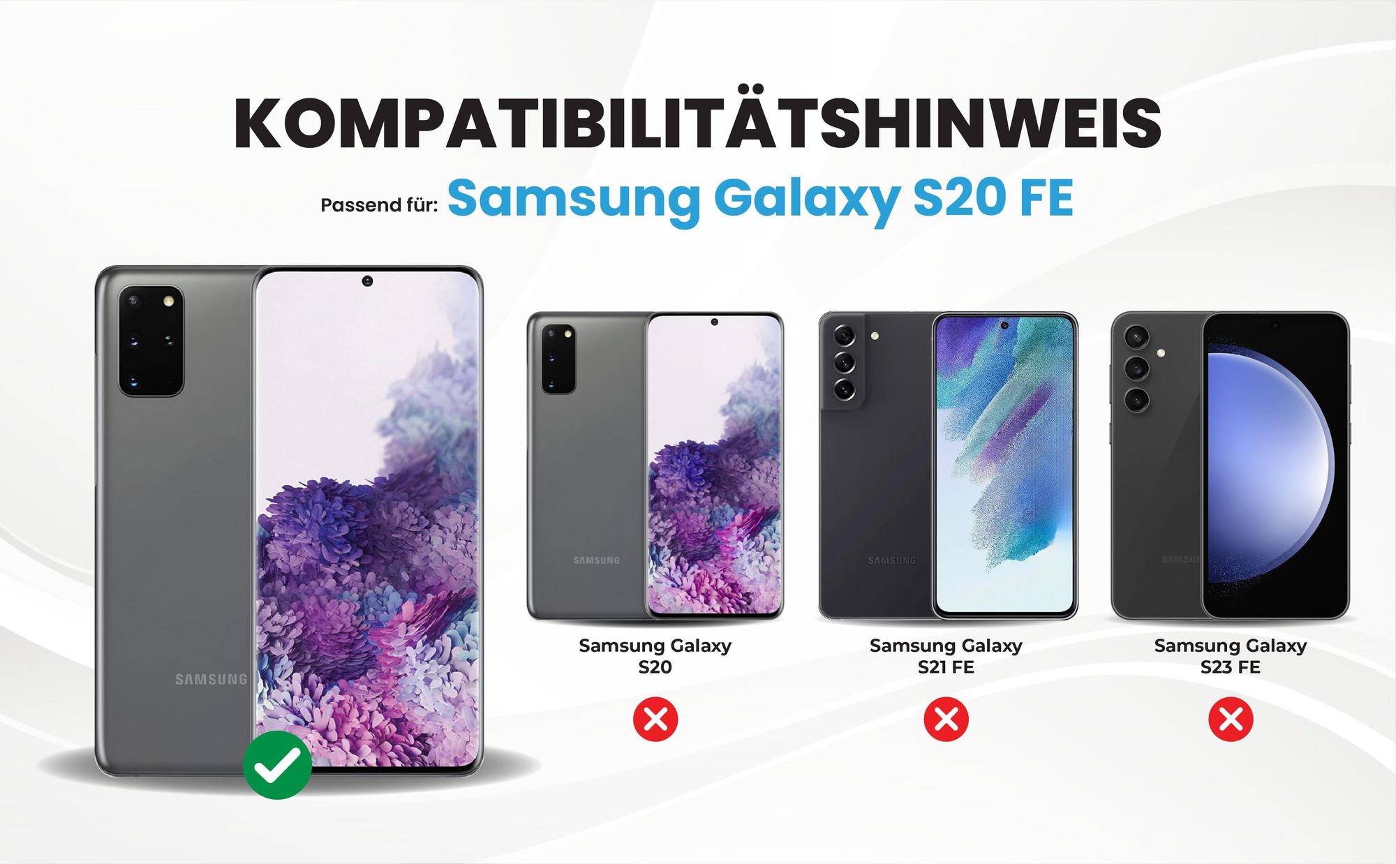 Kompatibilitätshinweise Hülle für Samsung Galaxy S20 FE