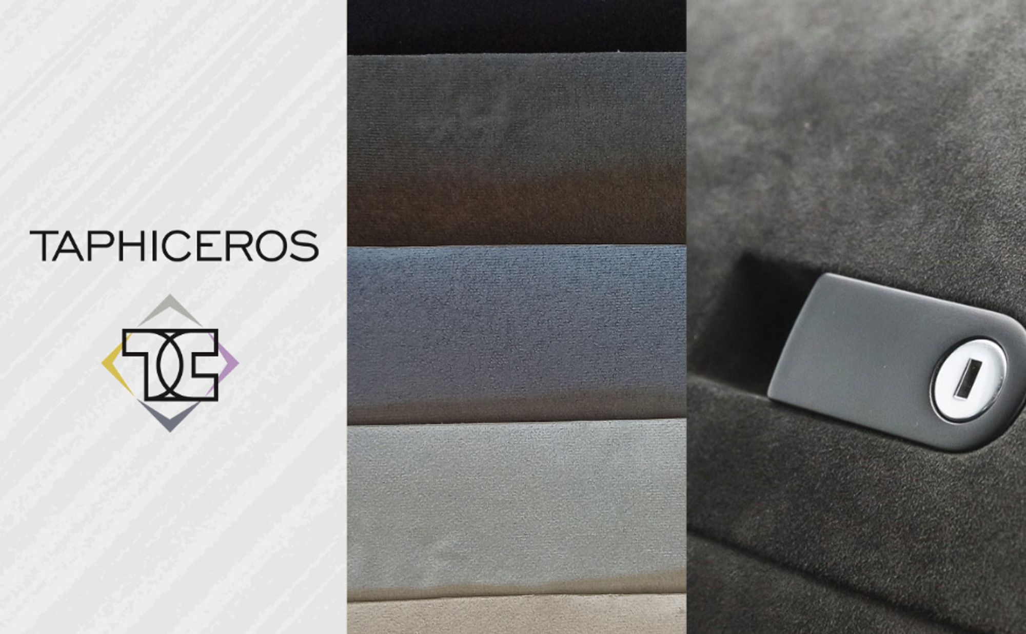 TAPHICEROS Selbstklebende Folie, Klebefolie Thermoplastische, Tuning Velours-Wildleder-Autofolien, DIY Optik Möbel Tapete Möbel Kuche Dekofolien, Graphit, 50 x 140 cm