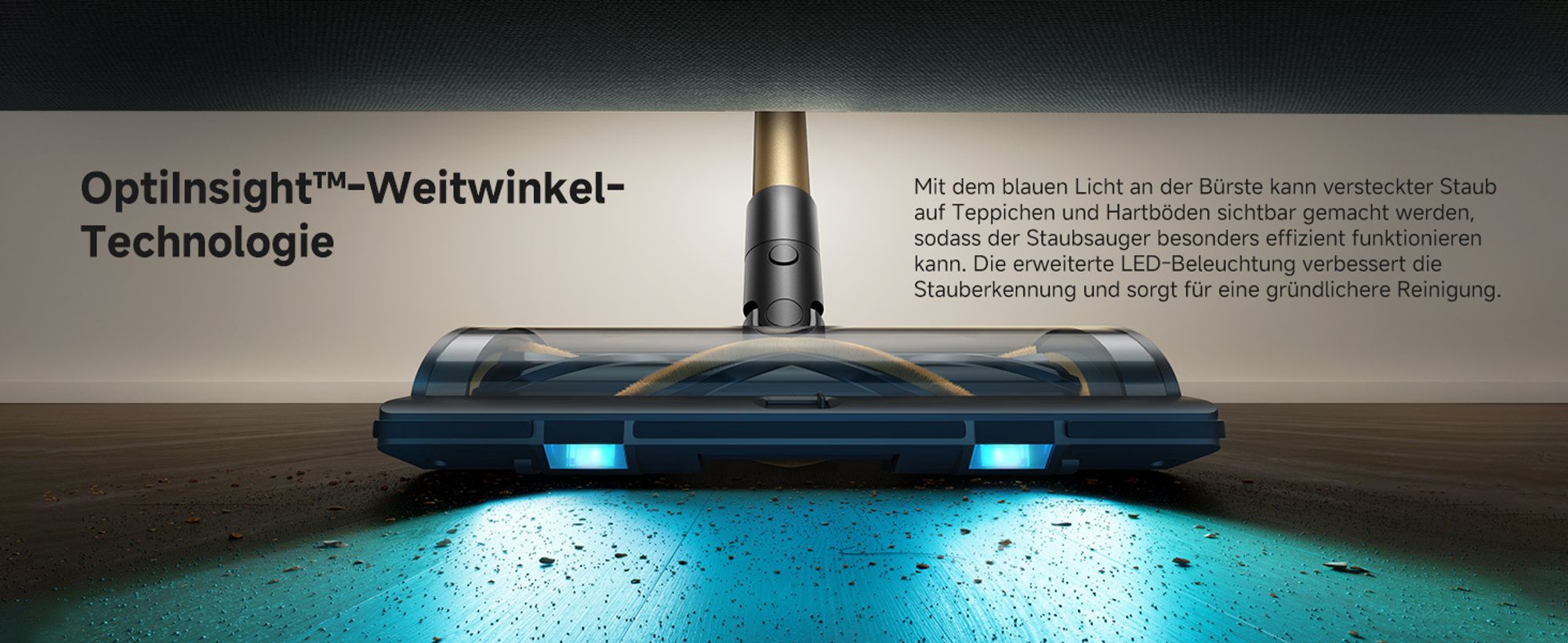 MOVA S5 Sense Akku Staubsauger, bis zu 97 Minuten Laufzeit, Staubsauger Kabellos, Multibodenbürste, Anti-Verhedderung, Leise, Selbststehend