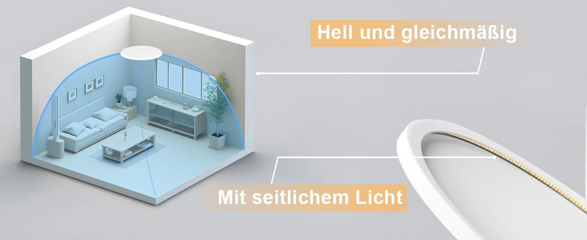 ZMH LED plafondlamp, 24W, plat, diameter 30cm, rond, witte plafondverlichting, geschikt voor slaapkamer, hal, badkamer, keuken en woonkamer. Kleurtemperatuur: 3000K