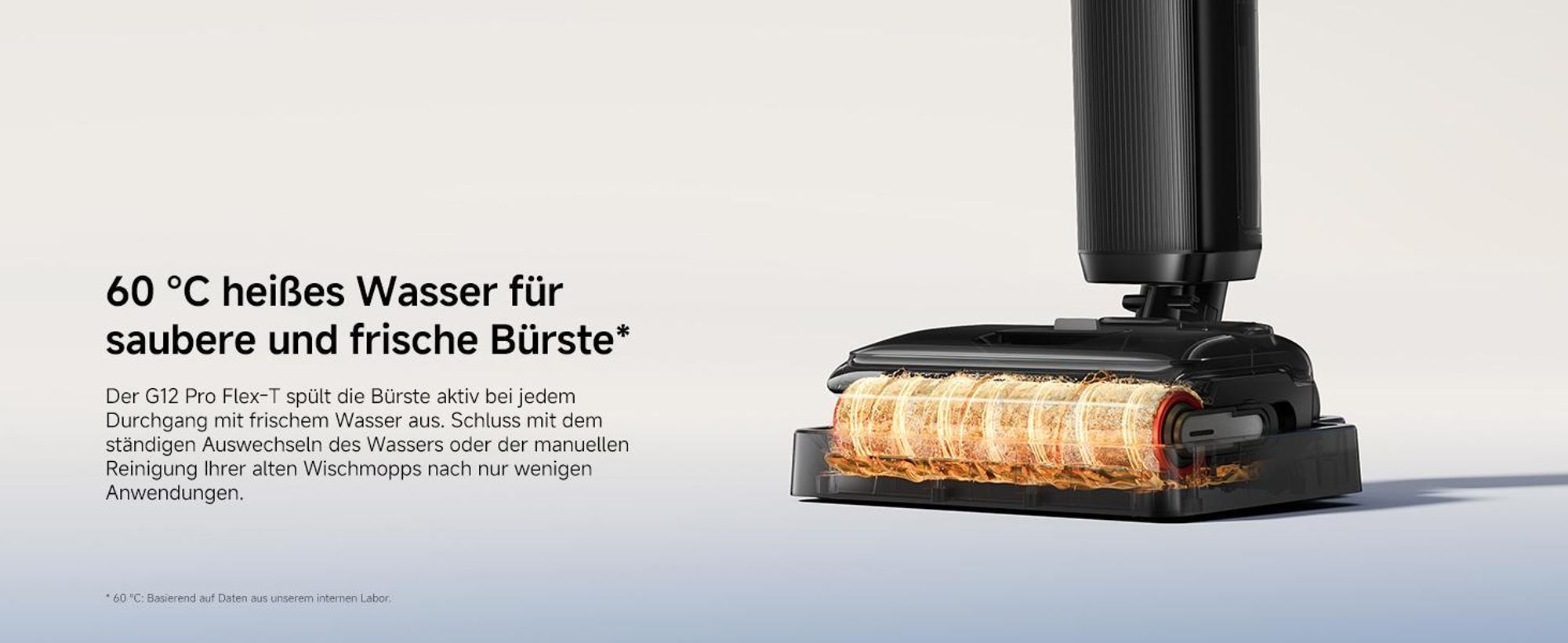 Dreame G12 Pro Flex-T Nass- und Trockensauger,23,000Pa Akku-Staubsauger,180° klappbar,entknotungsfrei,95°C Trocknung,60°C Heißwäsche,TangleCut,Schwarz