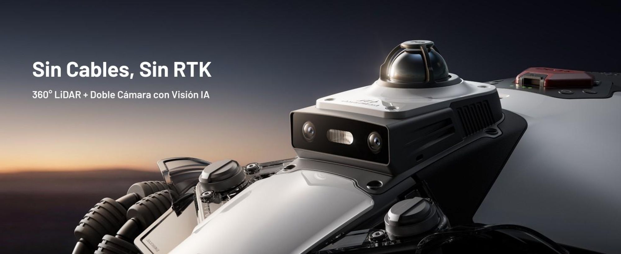 Robot cortacésped Mammotion LUBA Mini 2 AWD 1500, sin cable, para 1500m², con corte de bordes, DropMow, pendientes de 80 %, cartografía autoa, 4G, APP