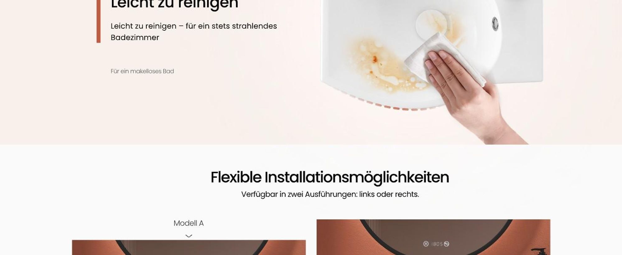 EMKE Asymmetrische Waschbecken mit Hahnloch rechts Kompaktes Hängewaschbecken für Gäste-WC kleines Handwaschbecken zur Wandmontage