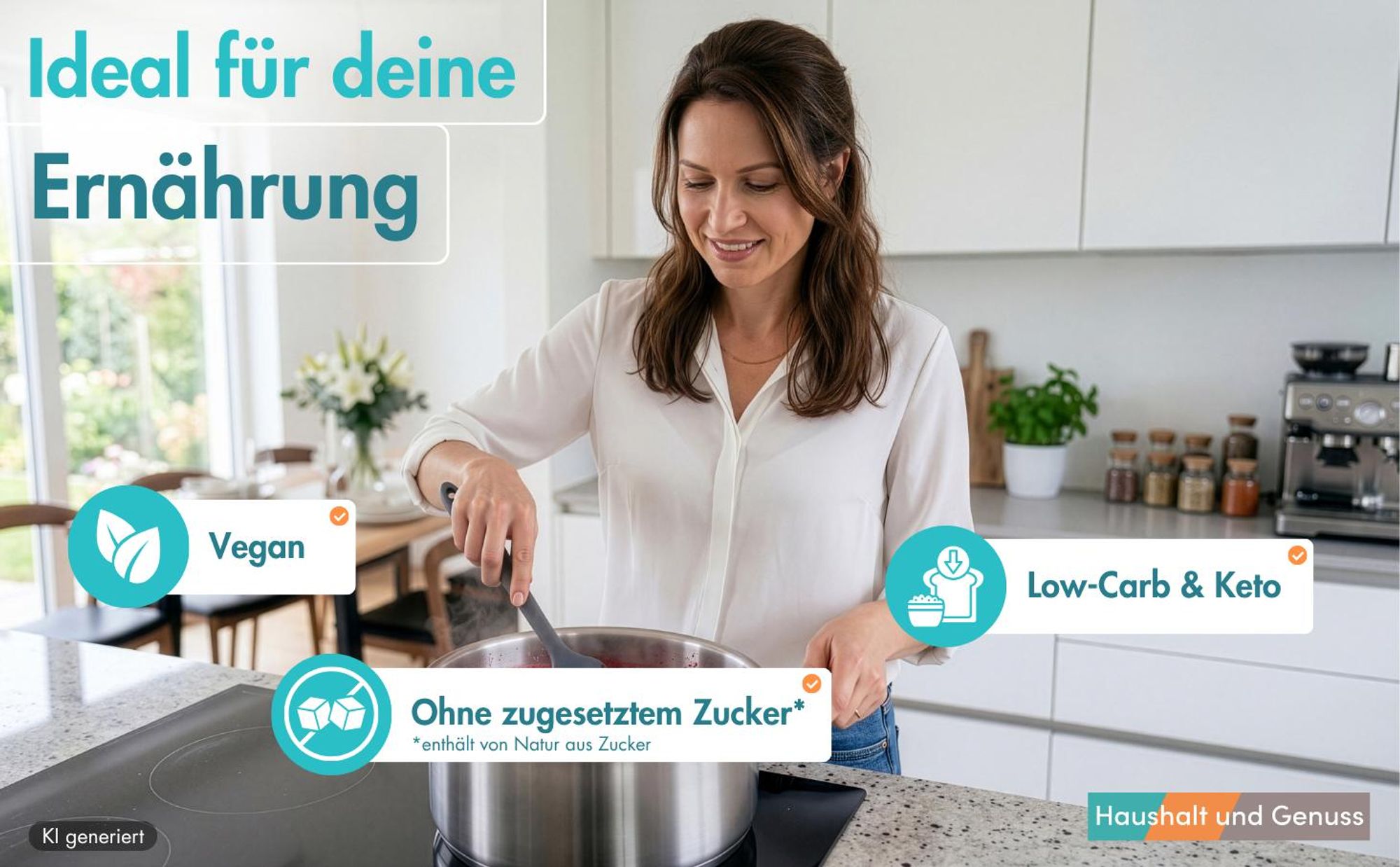 Ohne zugesetztem Zucker & vegan