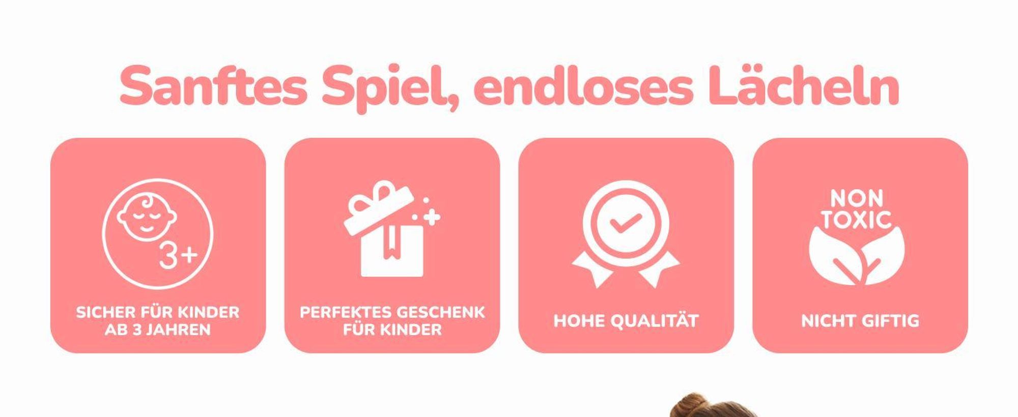 Kinderplay Holz-Puppenwiege GS2105 mit Bettwäsche – klassisches Puppenbett aus Holz für Kinder ab 3 Jahren – Green Series