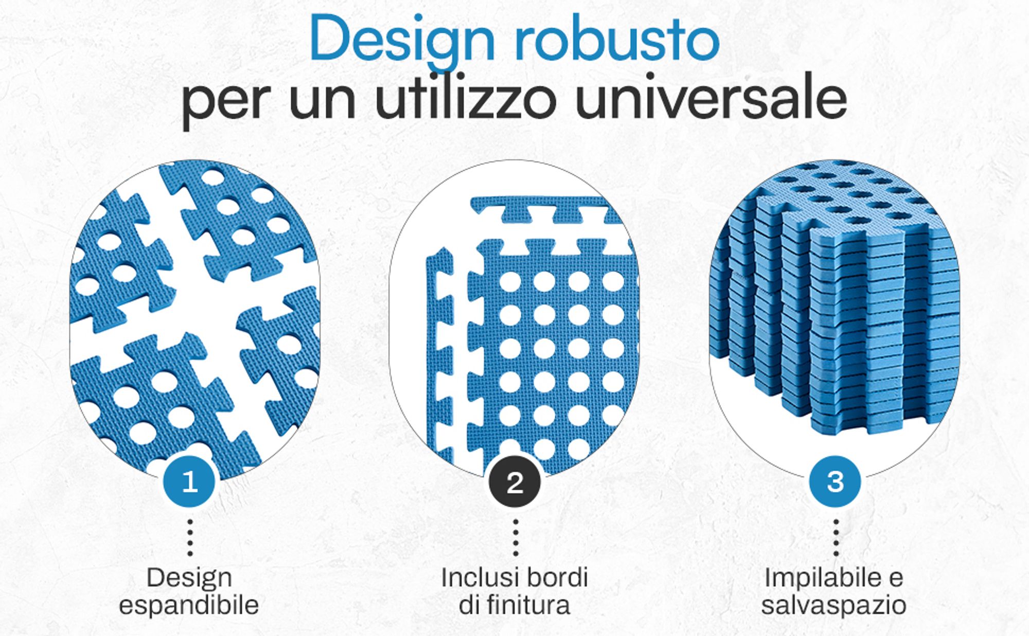 Meisterhome 72 pezzi Tappetino protettivo per pavimenti Tappetino per piscina Tappetino protettivo per pavimenti - 40 x 40 x 1 cm - Vasca idromassaggio, piscina per bambini – Blu