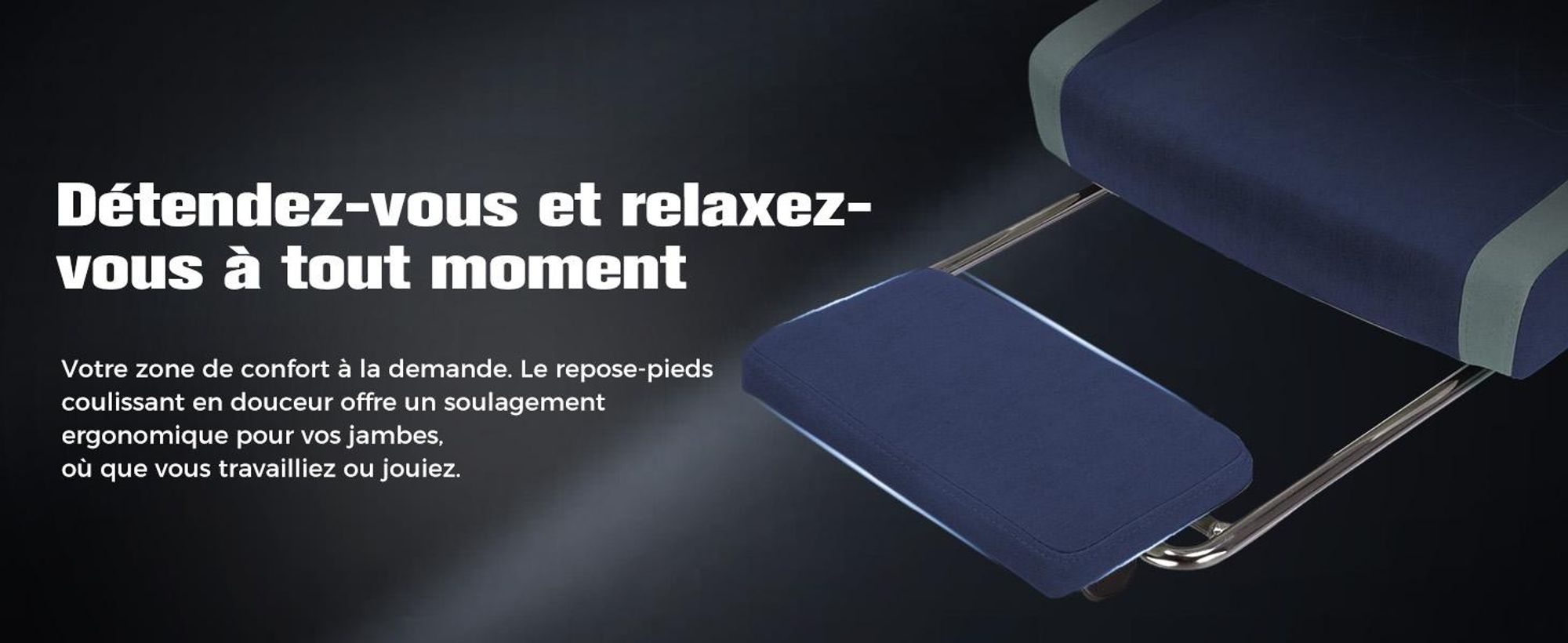 Chaise de jeu GTPLAYER Fauteuil de jeu ergonomique Chaise de bureau PC Gamer Racing Chaise avec surface en tissu, coussin d'assise à ressorts, accoudoirs de liaison, avec repose-pieds pouvant supporter jusqu'à 153 kg