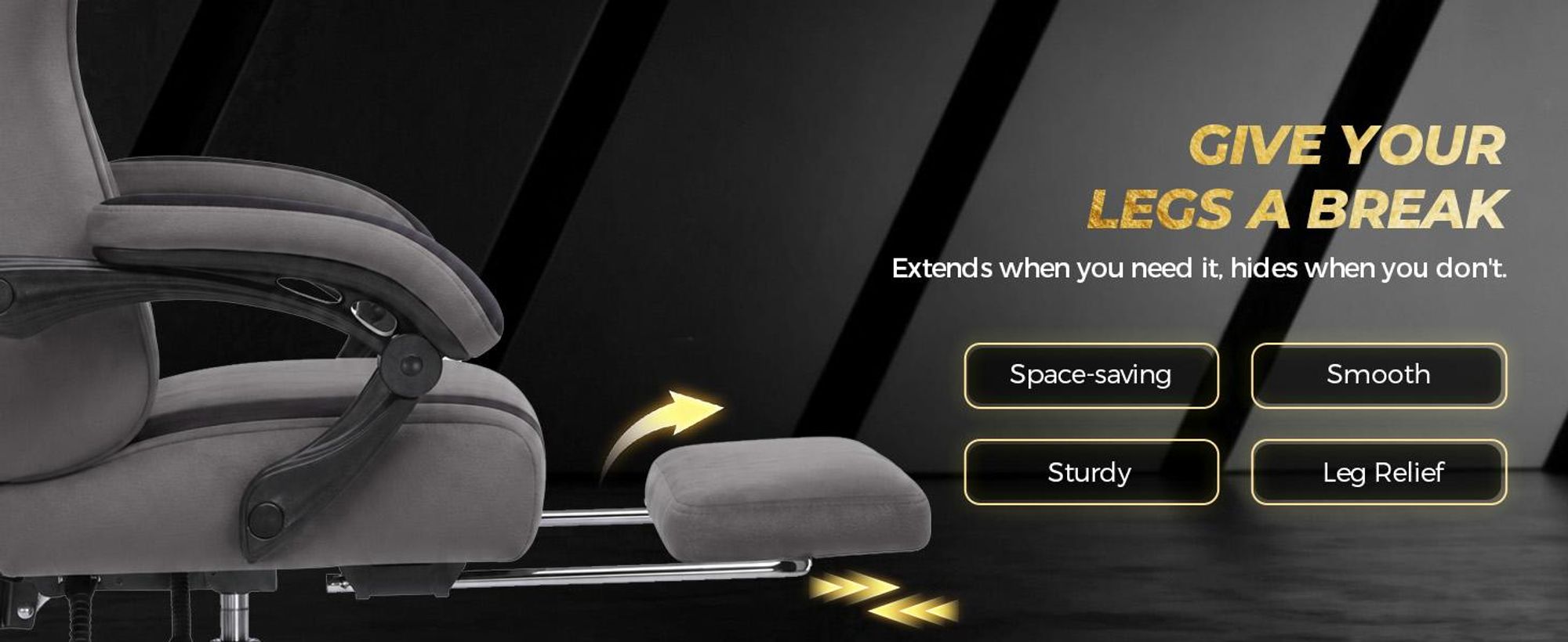 Silla de juego GTPLAYER, ergonómica, con superficie de tela, cojín de asiento con muelles, reposabrazos ajustables y reposapiés. Capacidad máxima de 150 kg. Color: gris